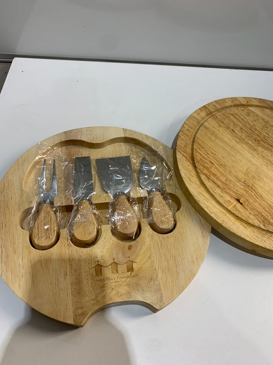 4Piece Set of Premium Cheese Stainless Steel Mini Cheese Knife Set W/ Wooden box