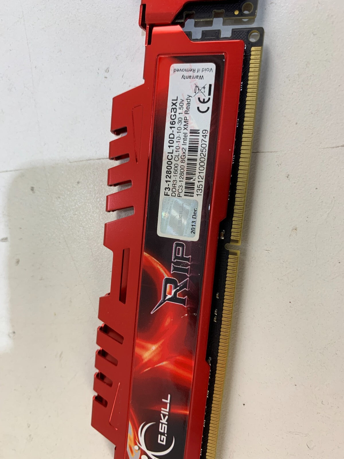 16GB G.Skill F3-12800CL10D-16GBXL1600MHz RipjawsX Series for Intel/AMD Dual kit