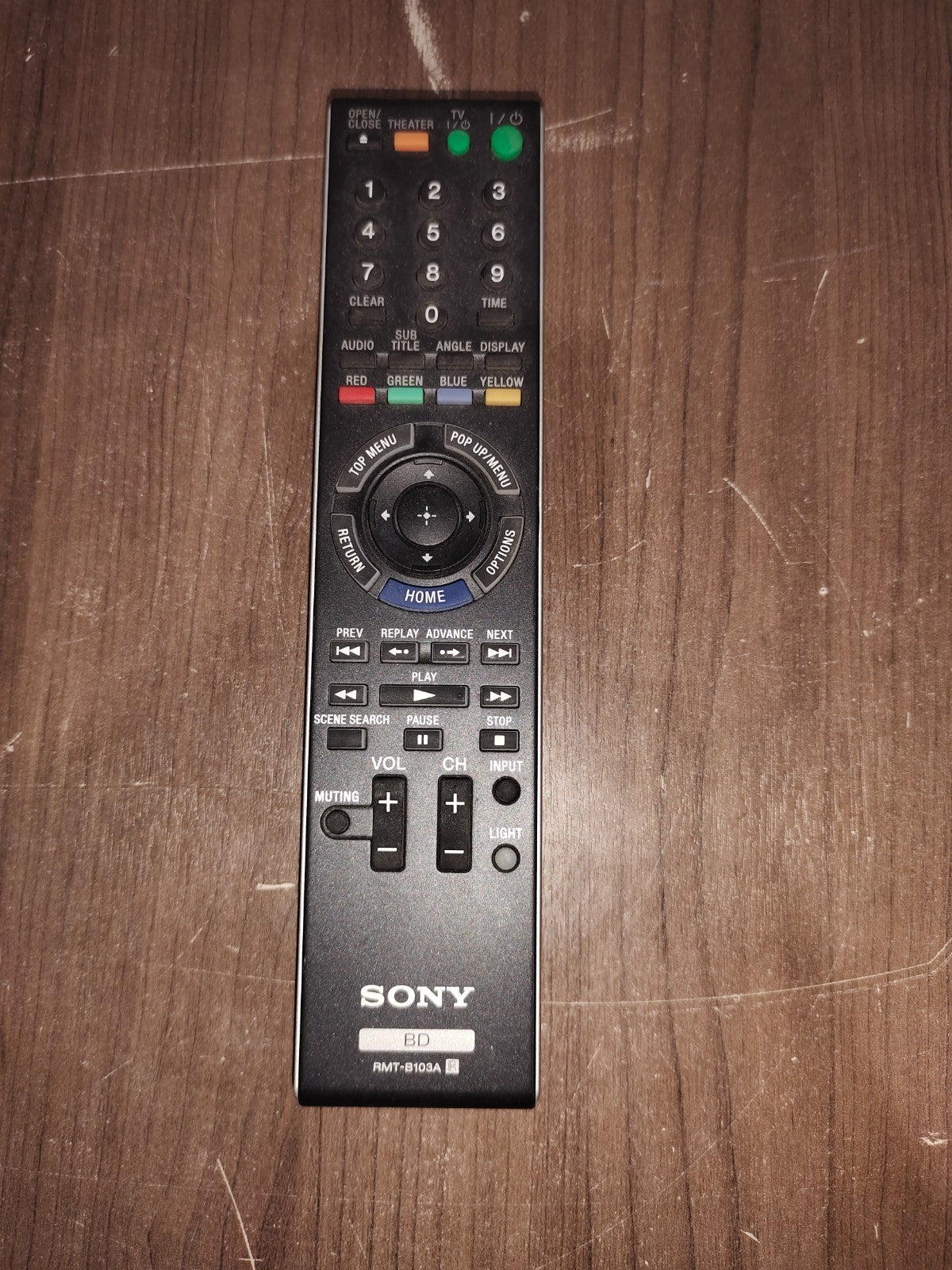 Sony BD RMT-B103A Blu-Ray DVD Remote Control