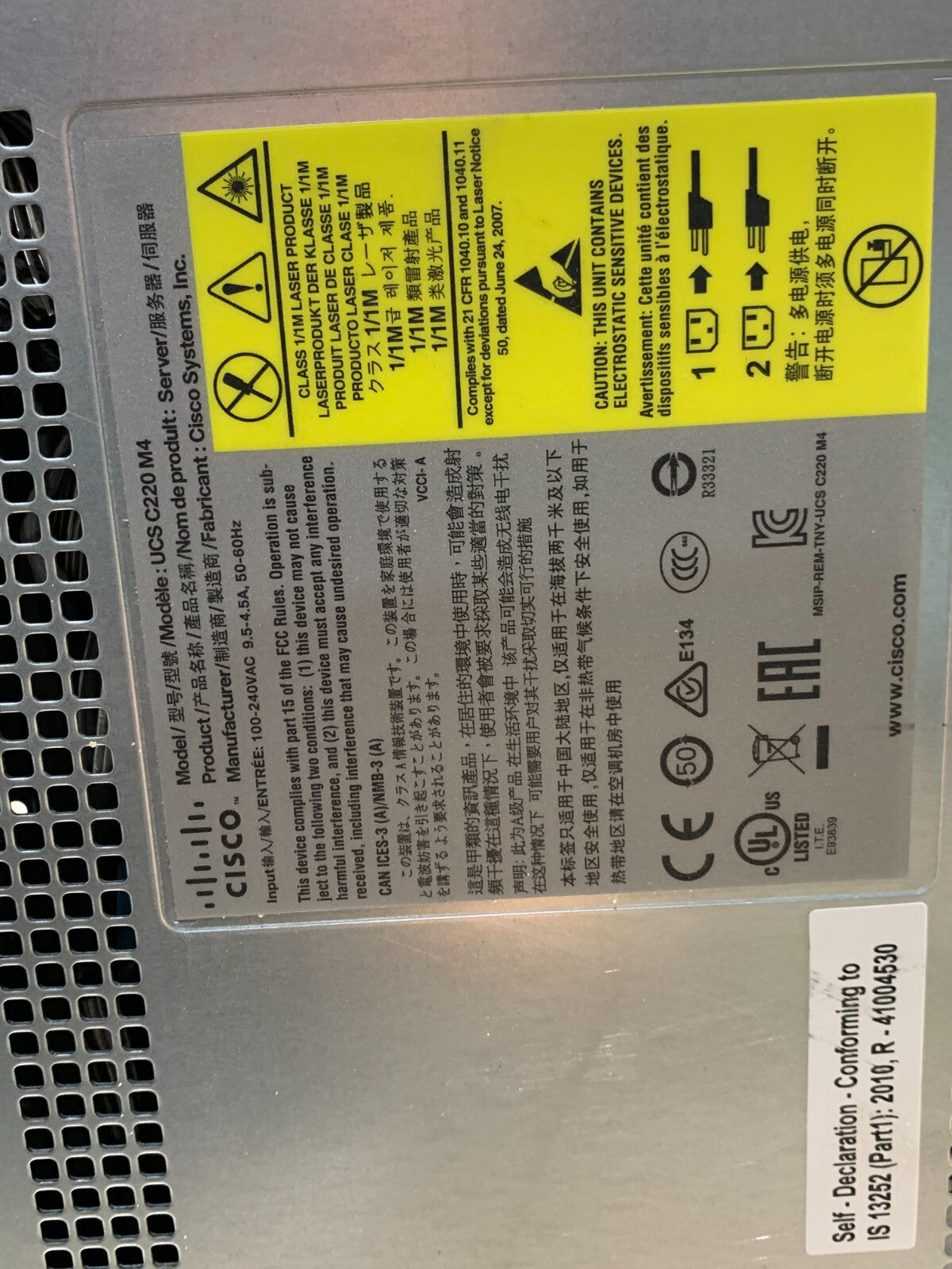 Cisco UCSC-C220- M4S 1U Rack Server CTO
