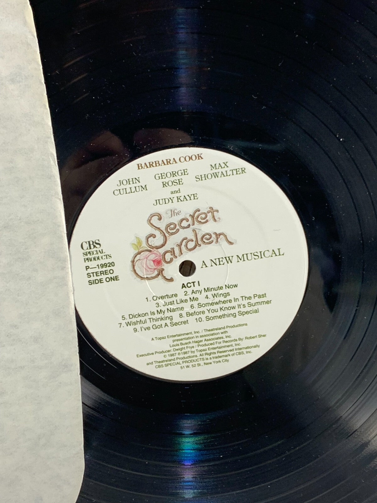 The SECRET GARDEN soundtrack LP musical production of the novel EX Vinyl