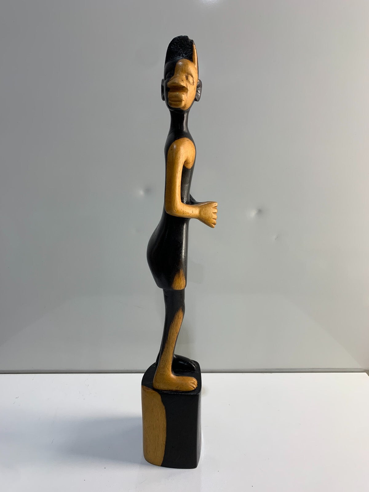 African Hand Carved Carving Wood Man Figure Art Sculpture