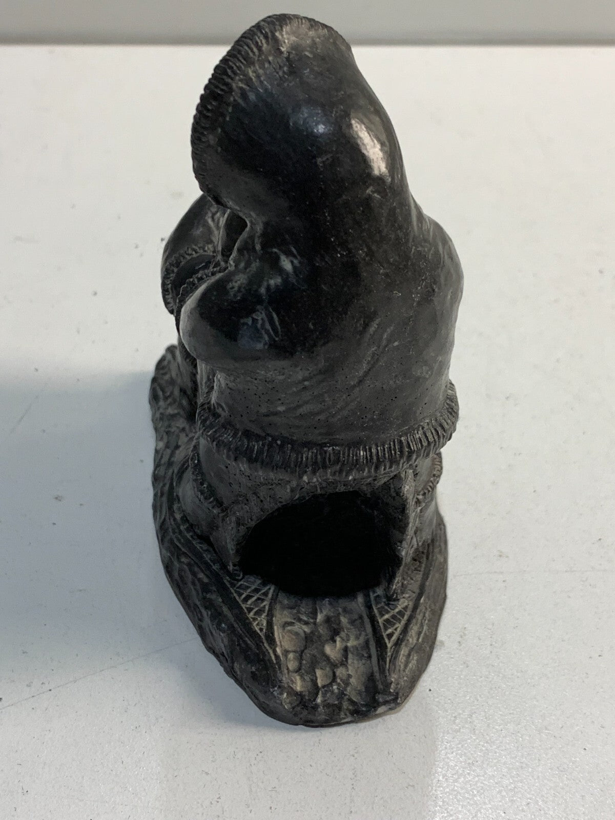 Wolf Original Soapstone Carving Sculpture Inuit Couple Hand Made In Canada VTG