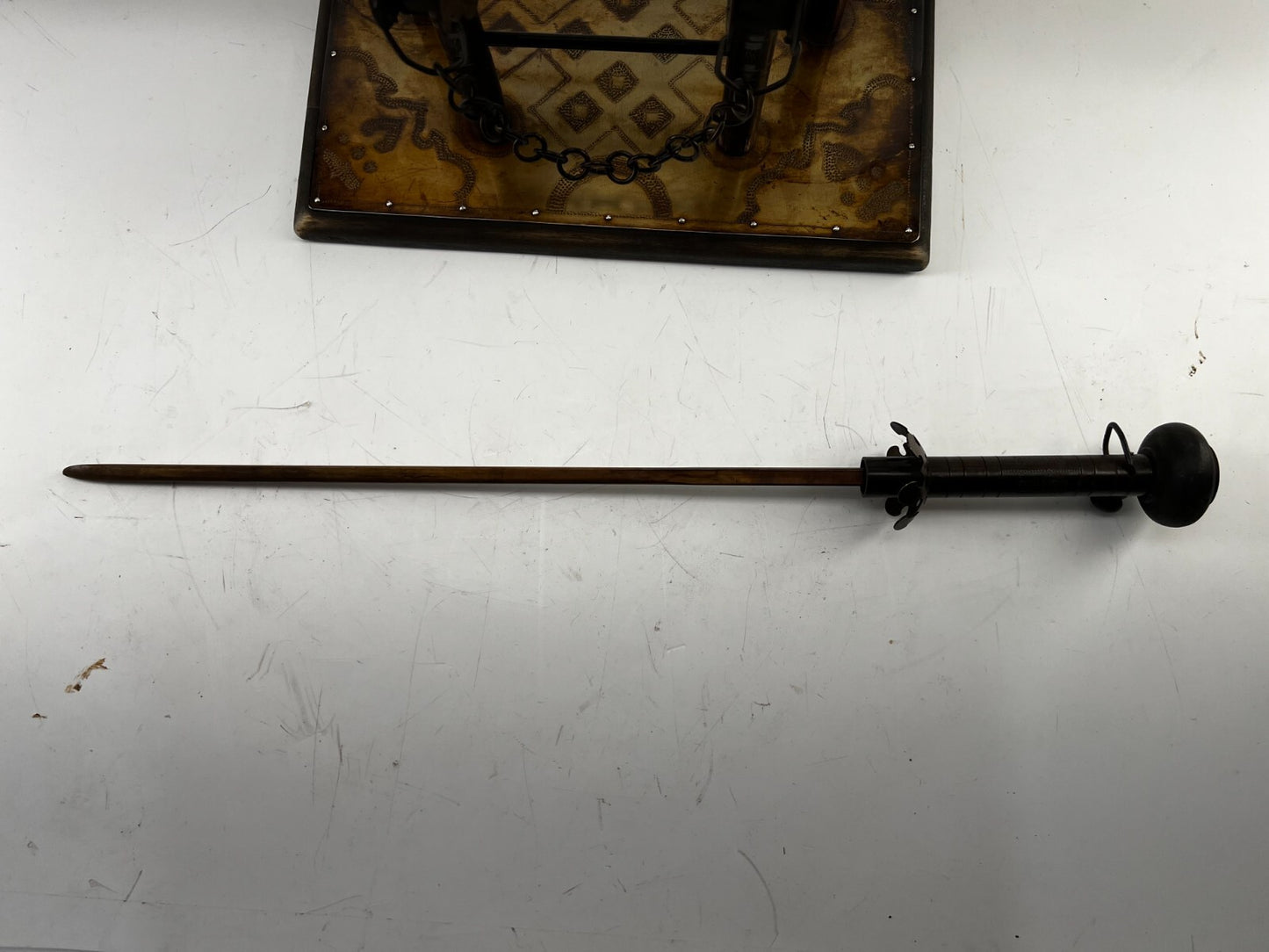 Vintage Fire Poker Set - Sword + mount