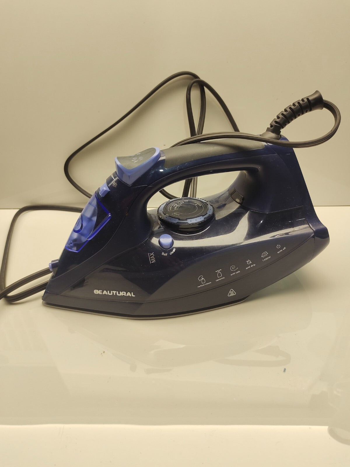 BEAUTURAL Steam Iron for Clothes with Precision Thermostat Dial, Ceramic Coated