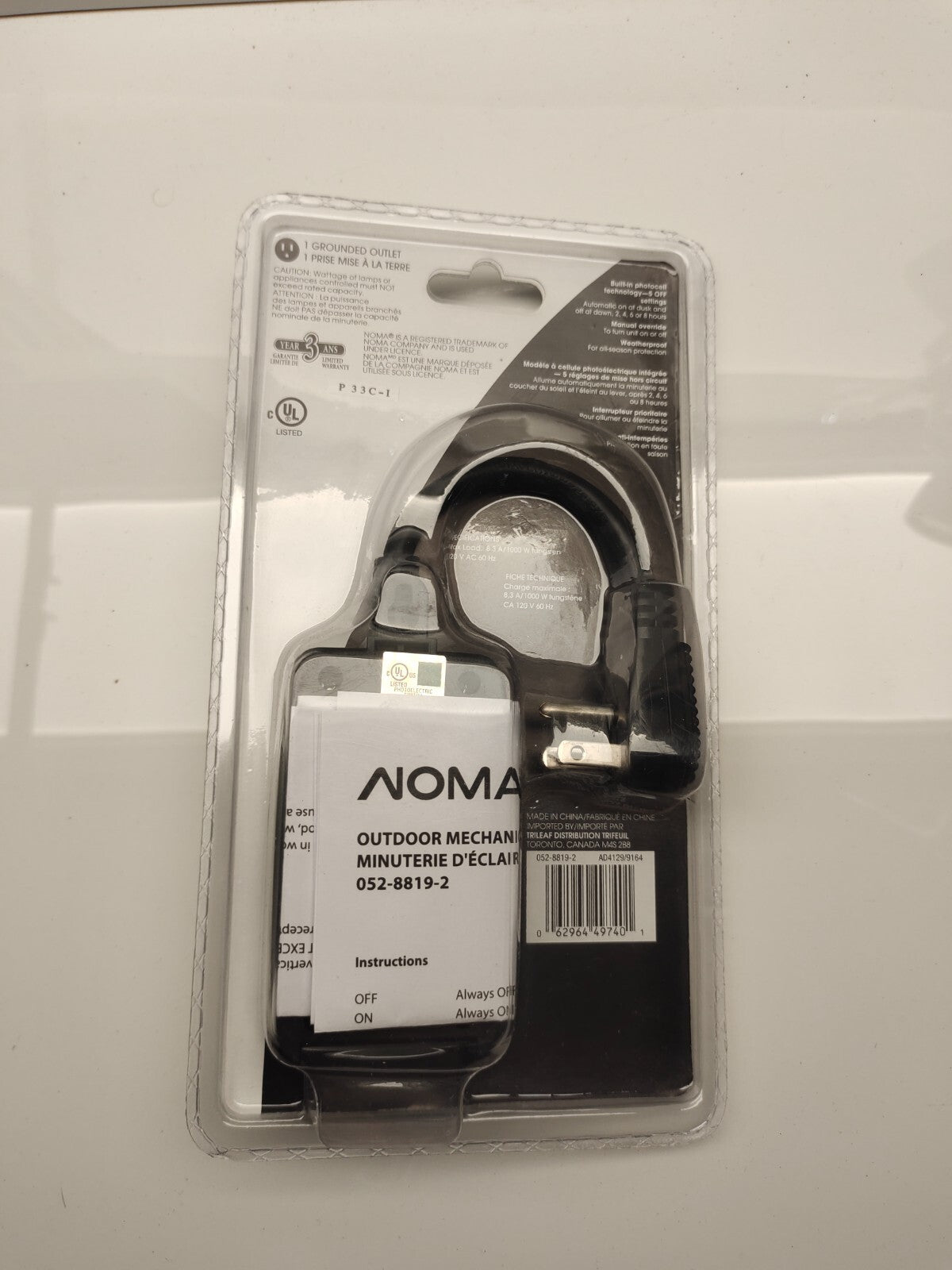 Noma Mechanical Outdoor Photocell Technology Lighting Timer Energy Saver NEW