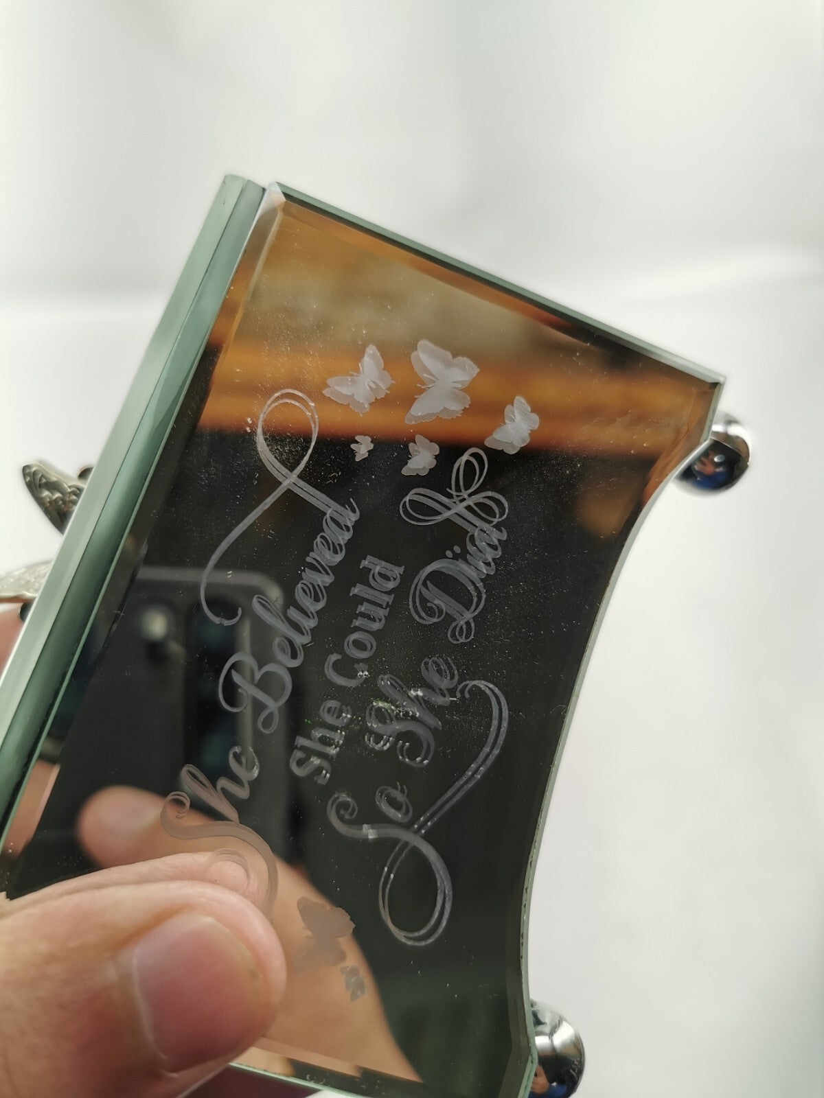 "She Believed She Could So She Did" Personalized Music box