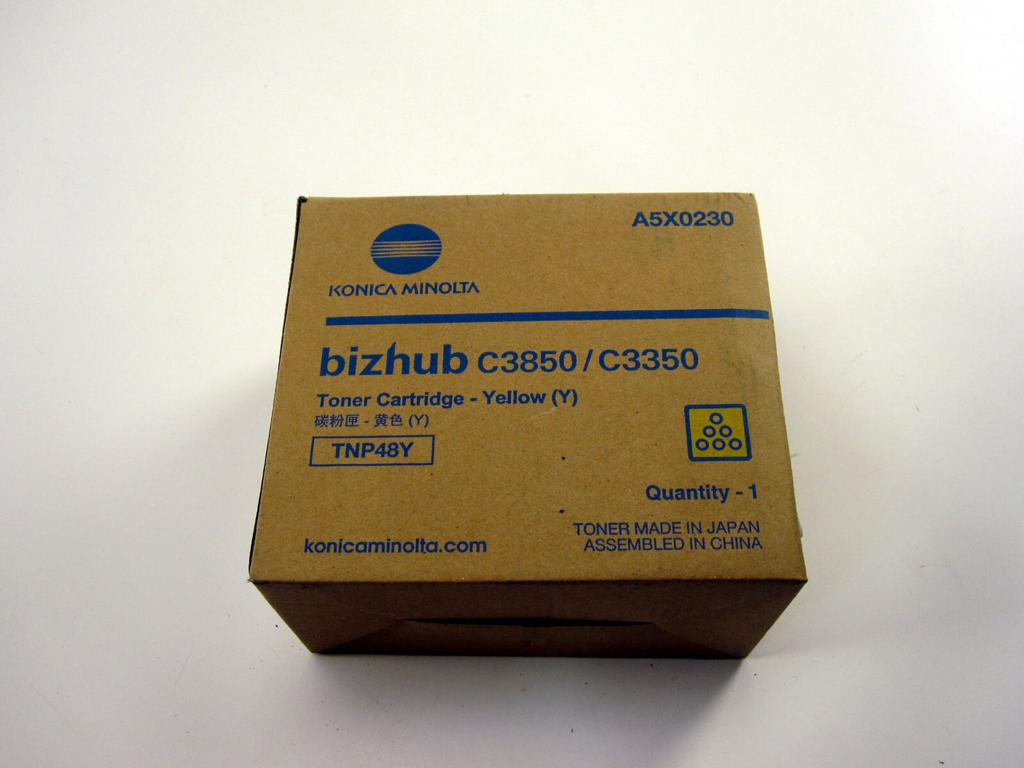 Bizhub C3850 Toner Cartridge Yellow A5X0230 TNP48Y