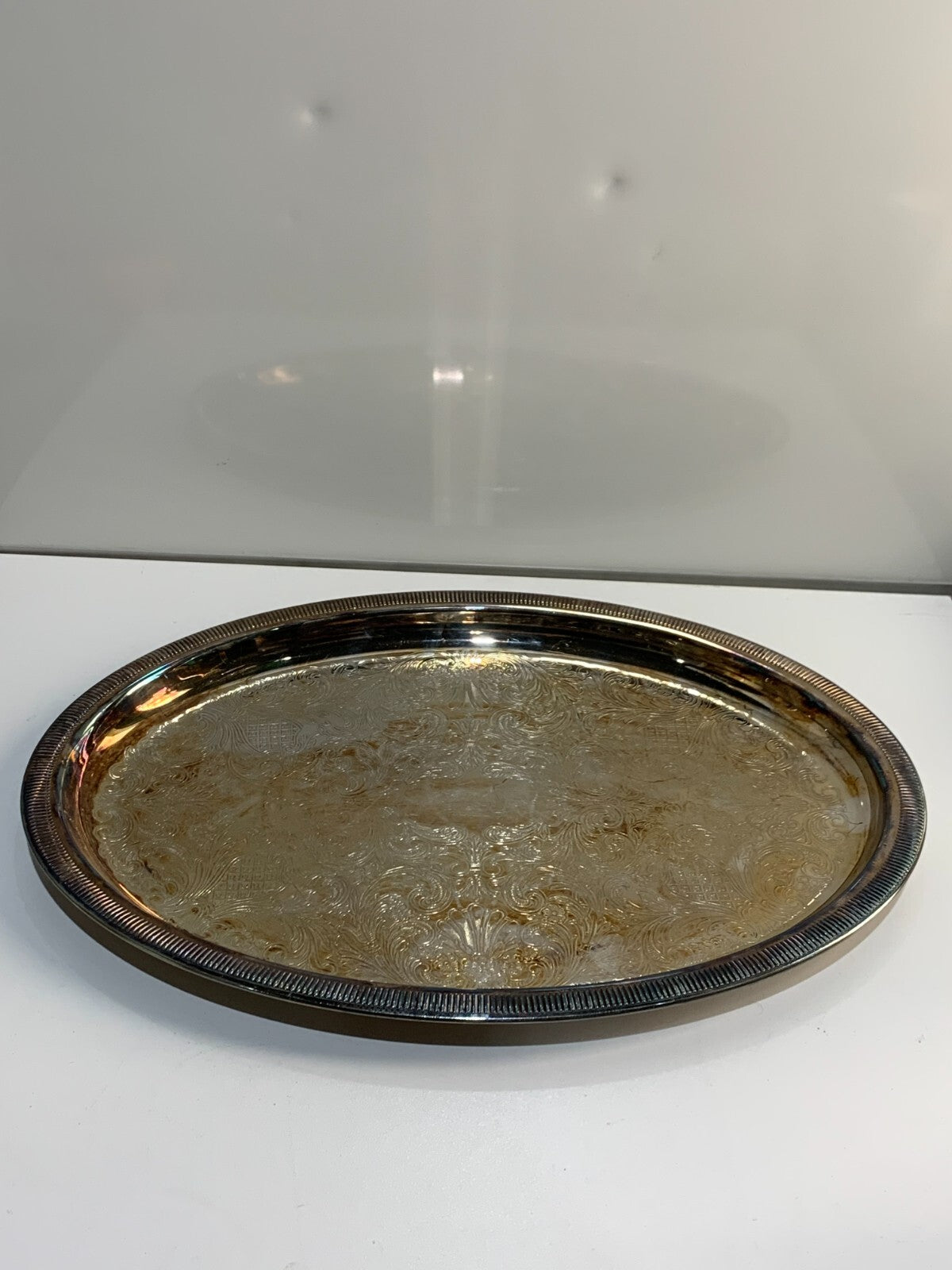 Vintage King's Plate EP Brass Tray