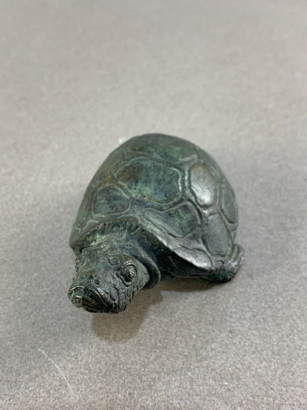 Vintage Hand carved Bronze Turtle Sculpture
