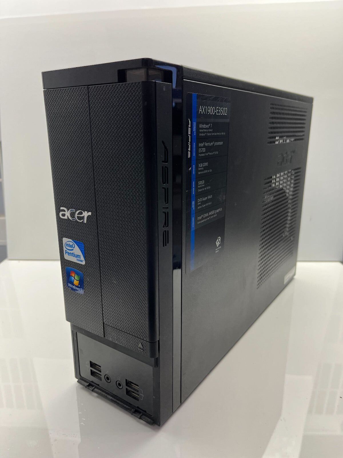 Acer Aspire X1900 SFF PC Pentium E5700 @ 3.00 GHz 3GB RAM 1TB HDD Windows 10