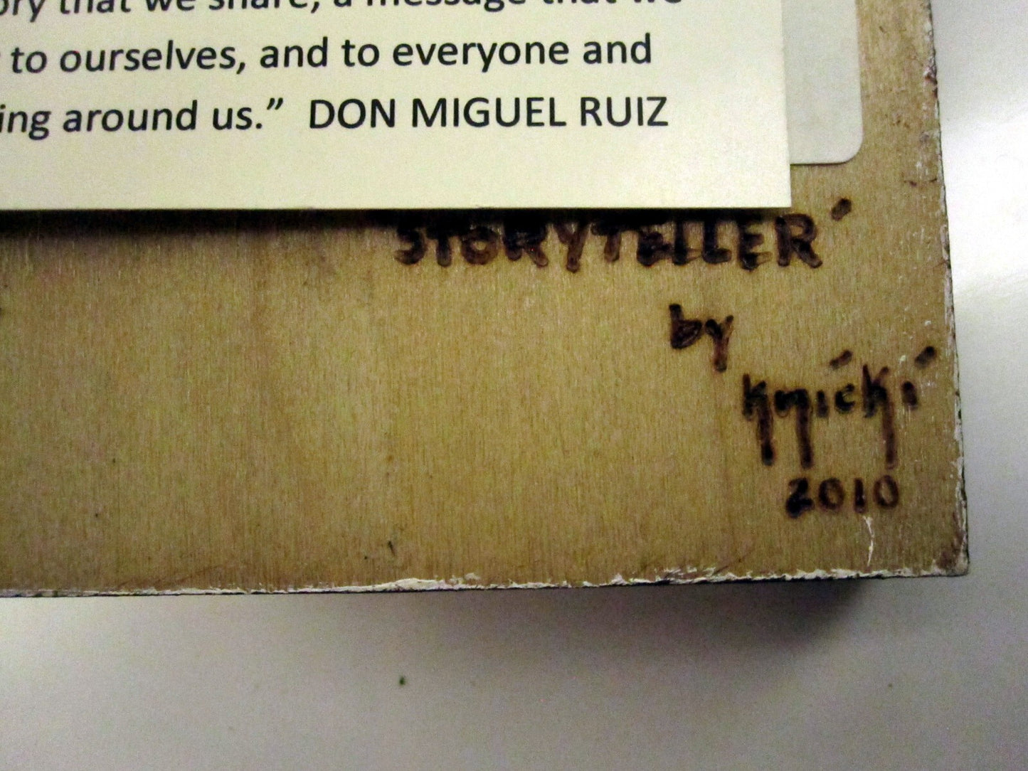 "Storyteller" By Knicki 2010 Carving Wood Art