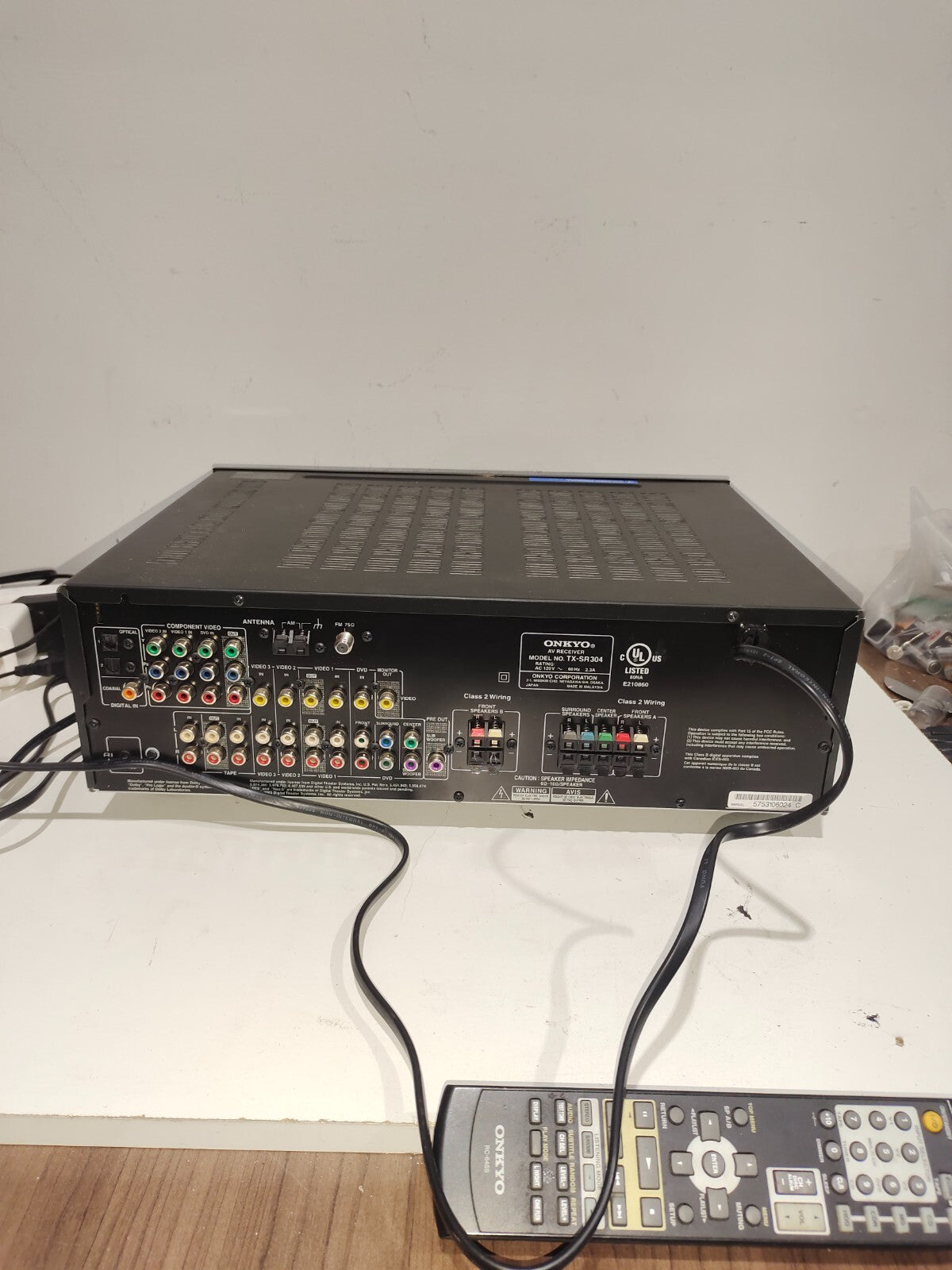 ONKYO TX-SR304 AV RECEIVER Tuner Stereo Dolby Digital - Black