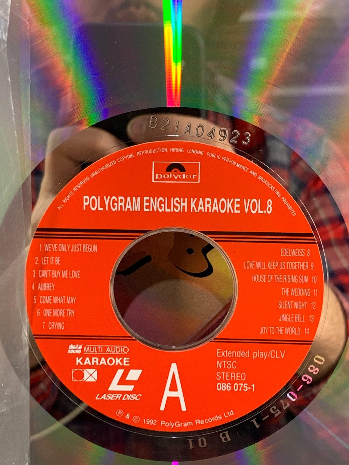 寶麗金卡拉OK Polygram Karaoke Laser Disc LD Japan made English Vol. 8
