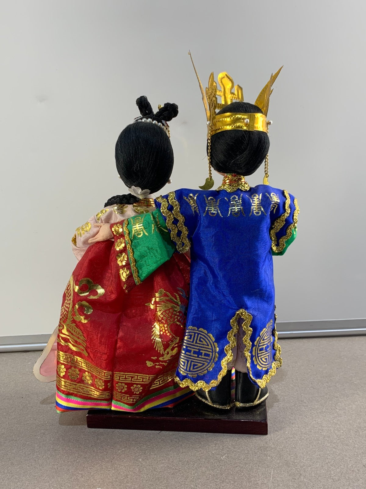 Vintage Korean Dolls Traditional Bride & Groom in Hanbok Attire