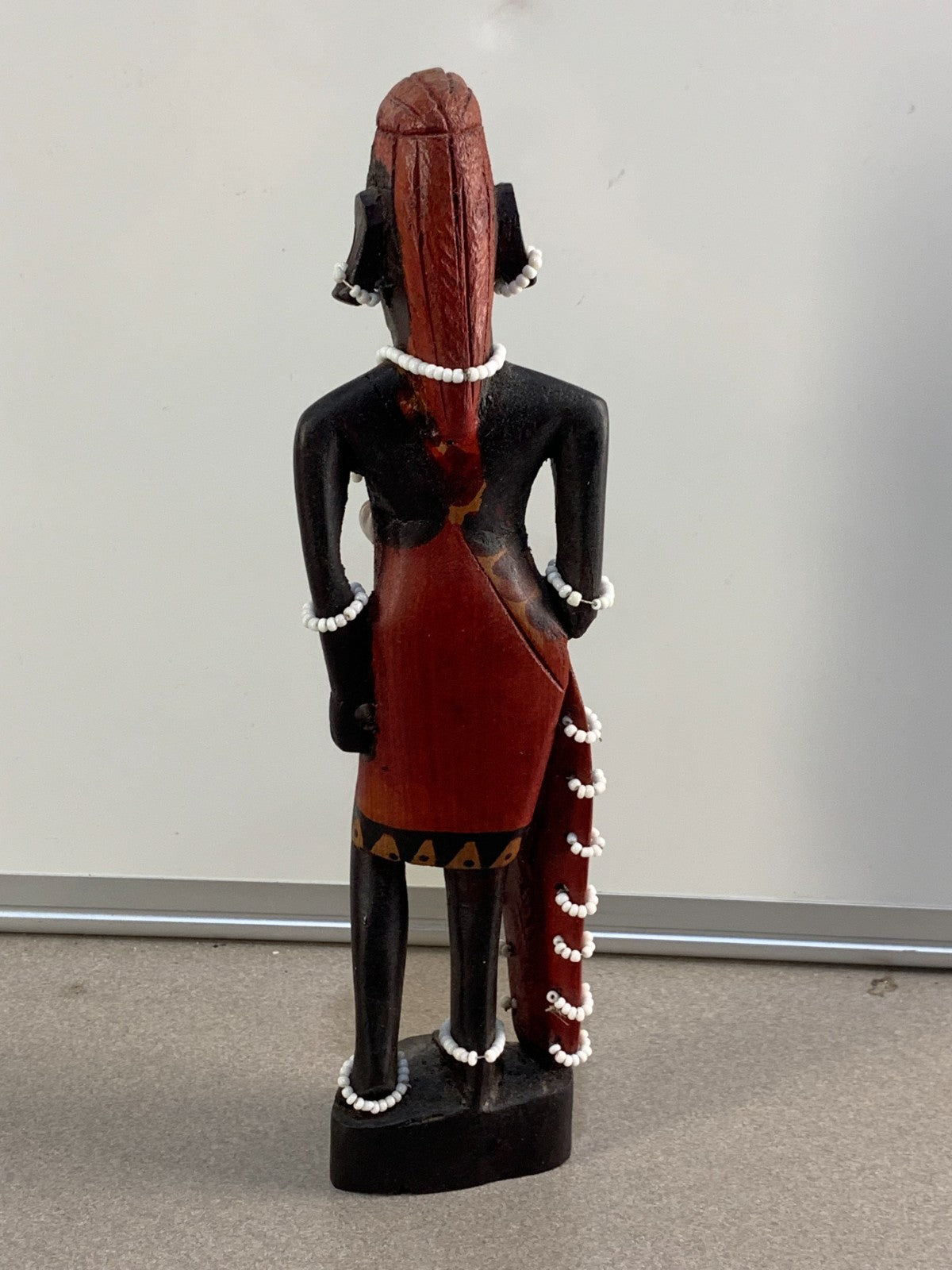 African Art - Maasai Warrior Hand Carved Wood Statue Sculpture.