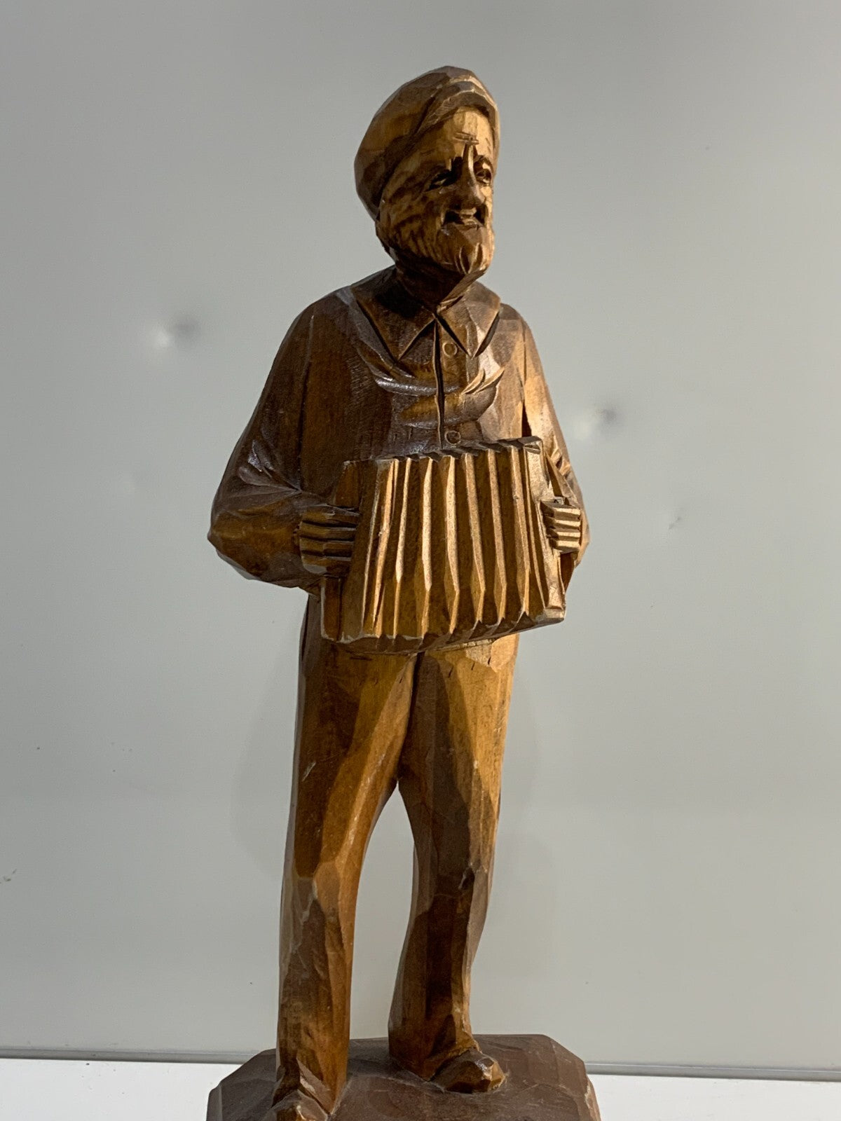 Vintage Hand Carved Paul E Caron Wooden Statue