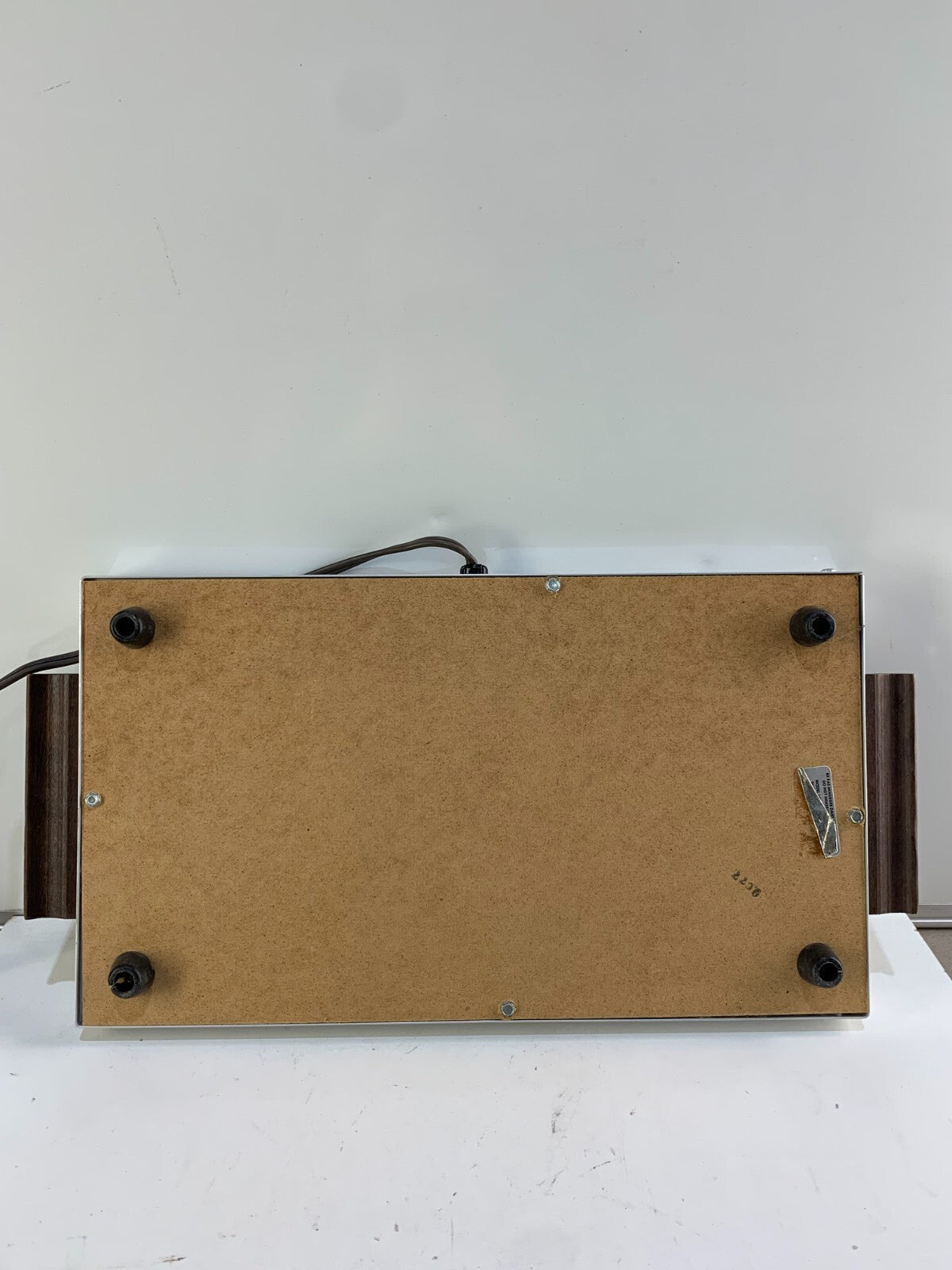 1973 Mid Century Electric Food Warmer Tray With Farm Design Teak Handles
