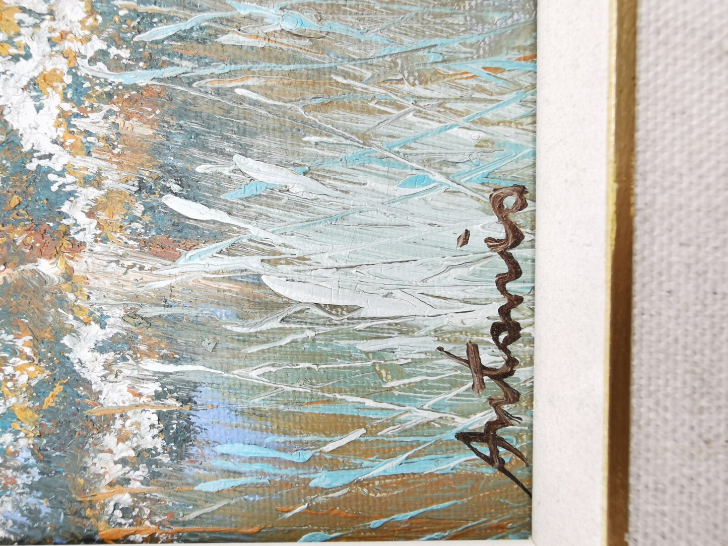 ANTONIO VINTAGE BEAUTIFUL TREE, RIVER, DUCK Painting