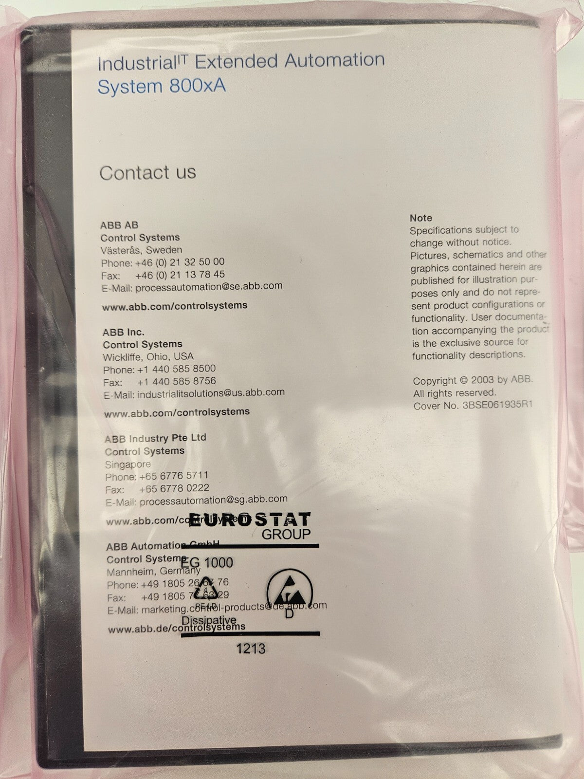 ABB Industrial Extended Automation System 800xA