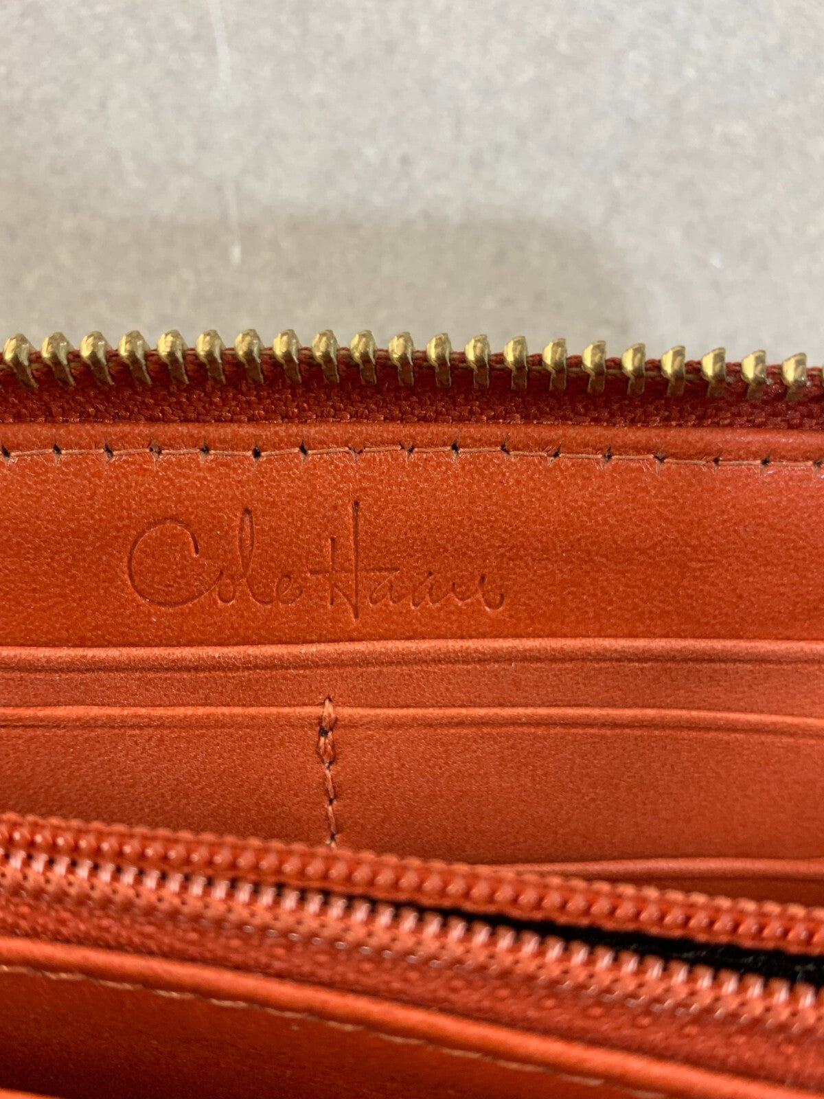 Cole Haan Genevieve Woven Leather Weave Triangle Tote Wallet