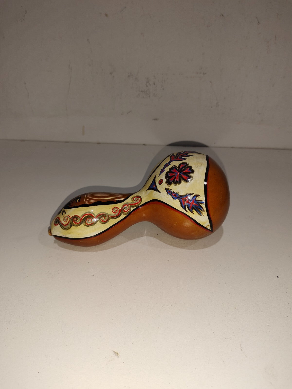 Vintage Wood Hand Painted Rattle Toy