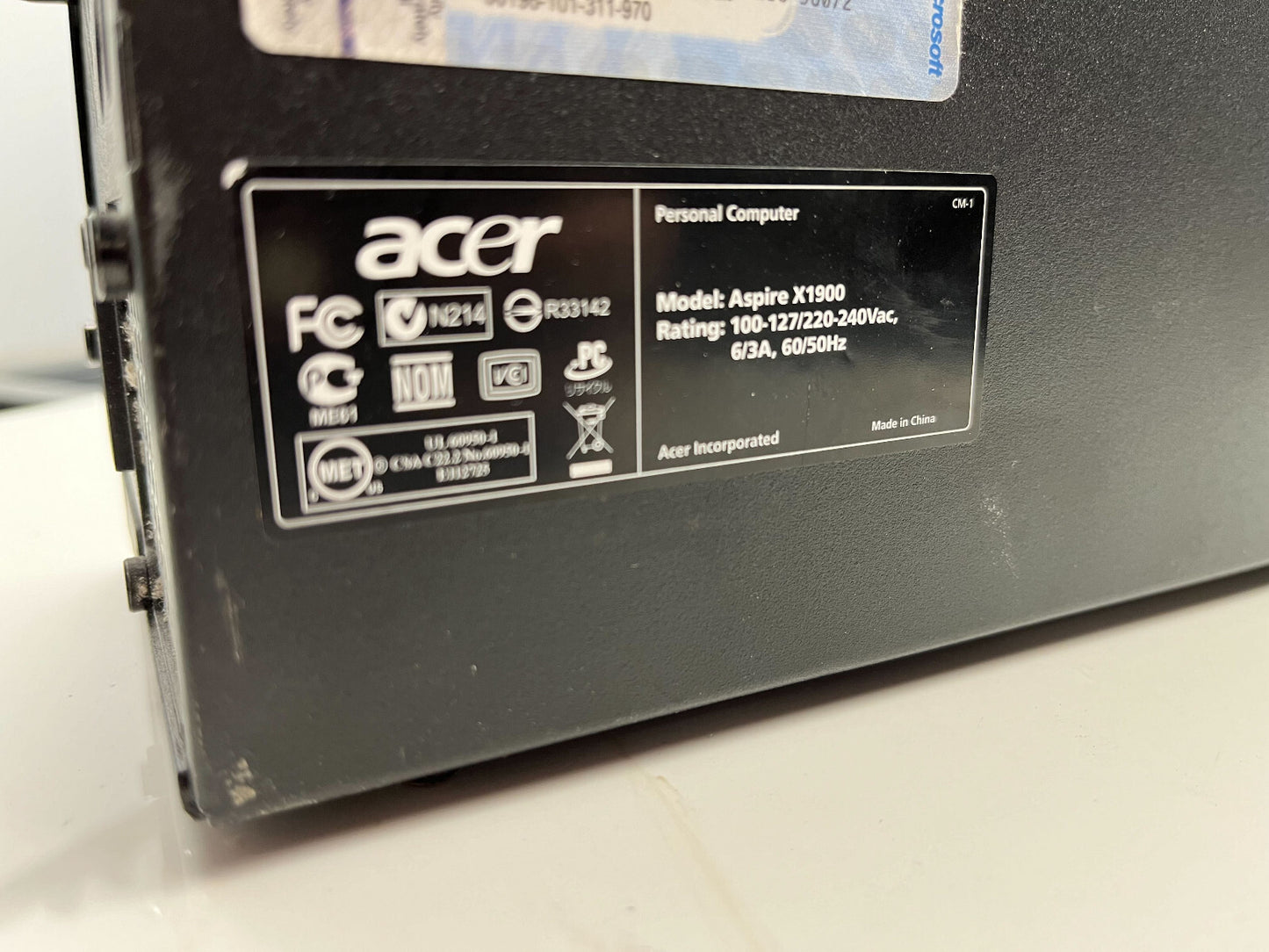 Acer Aspire X1900 SFF PC Pentium E5700 @ 3.00 GHz 3GB RAM 1TB HDD Windows 10