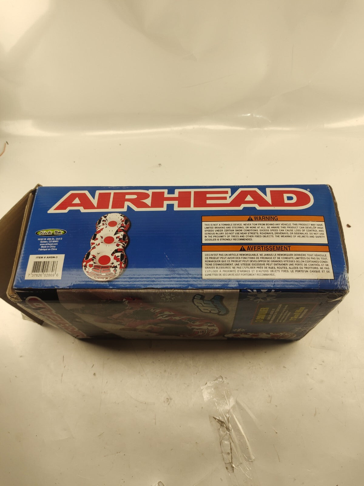 Airhead Electron 3 Rider Inflatable Performance Rider Snow Tube Sled