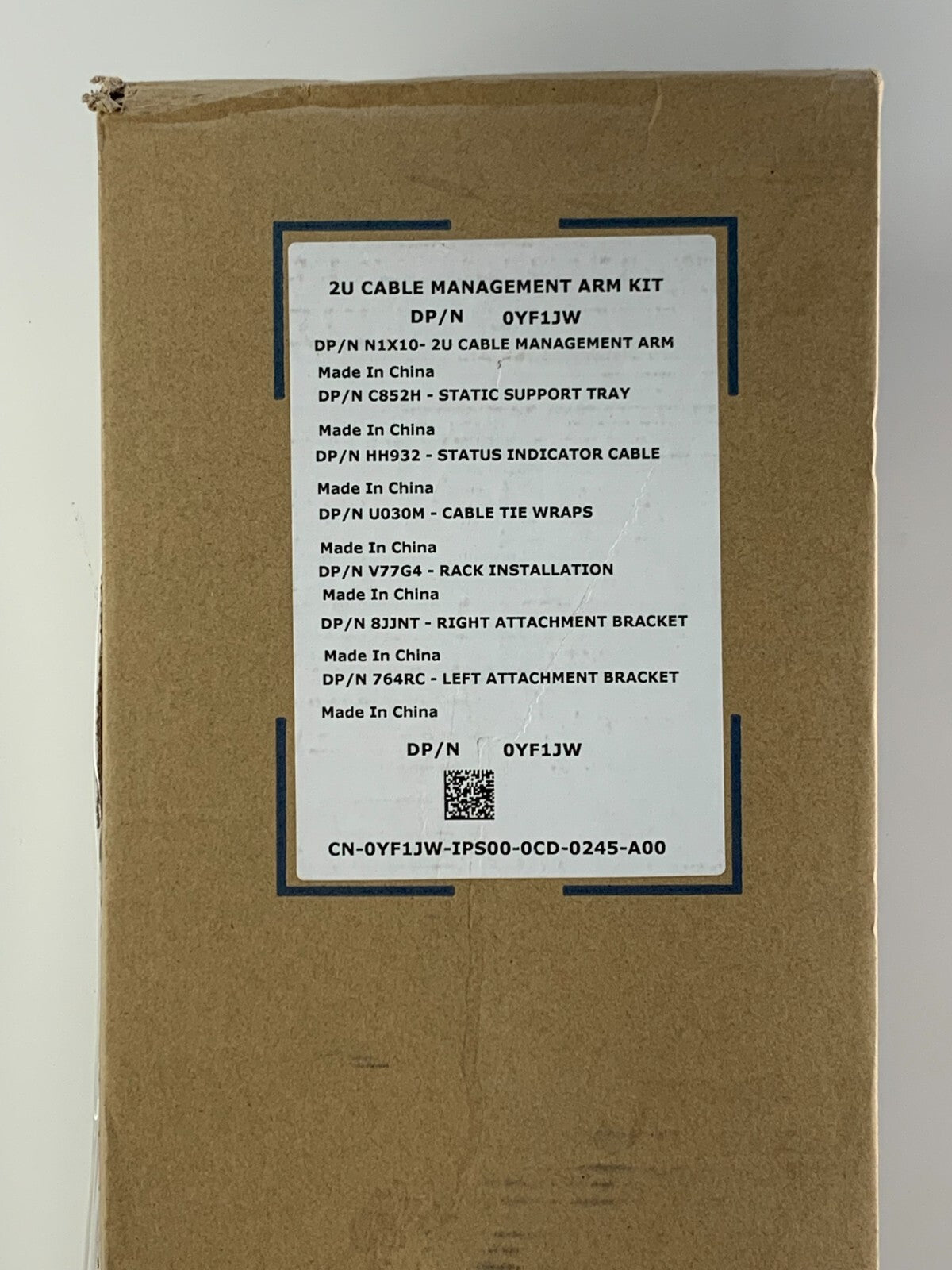 Dell OYF1JW 2U Cable Management Arm Kit Complete New in Box