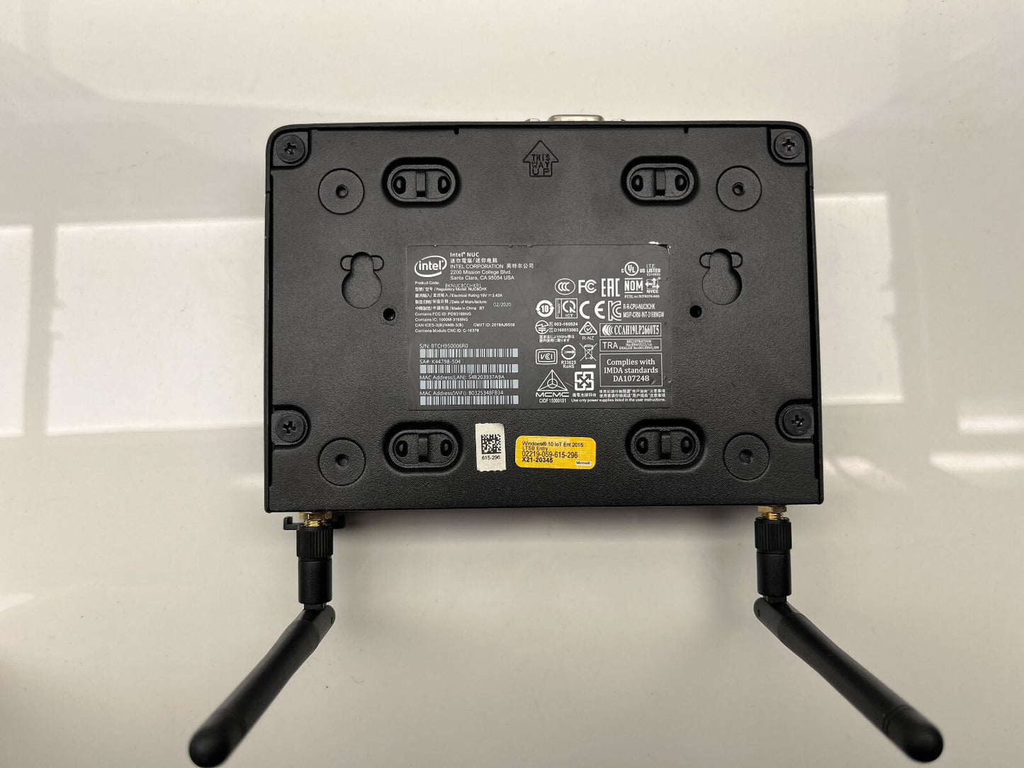 GOOD CONDITION Intel NUC Celeron N3350 @ 1.10 GHz 4GB RAM 64GB eMMC Win 10 Pro