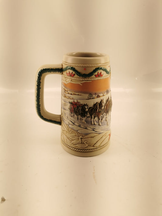 1996 Budweiser Holiday Collectible Stein American Homestead