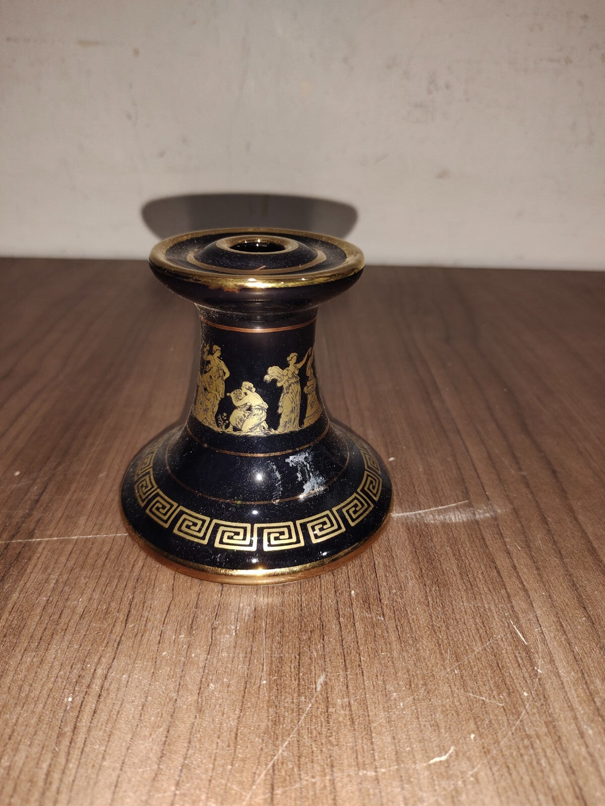 Vintage KE Hand Made In Greece In 24K Gold Plates Bougeoir