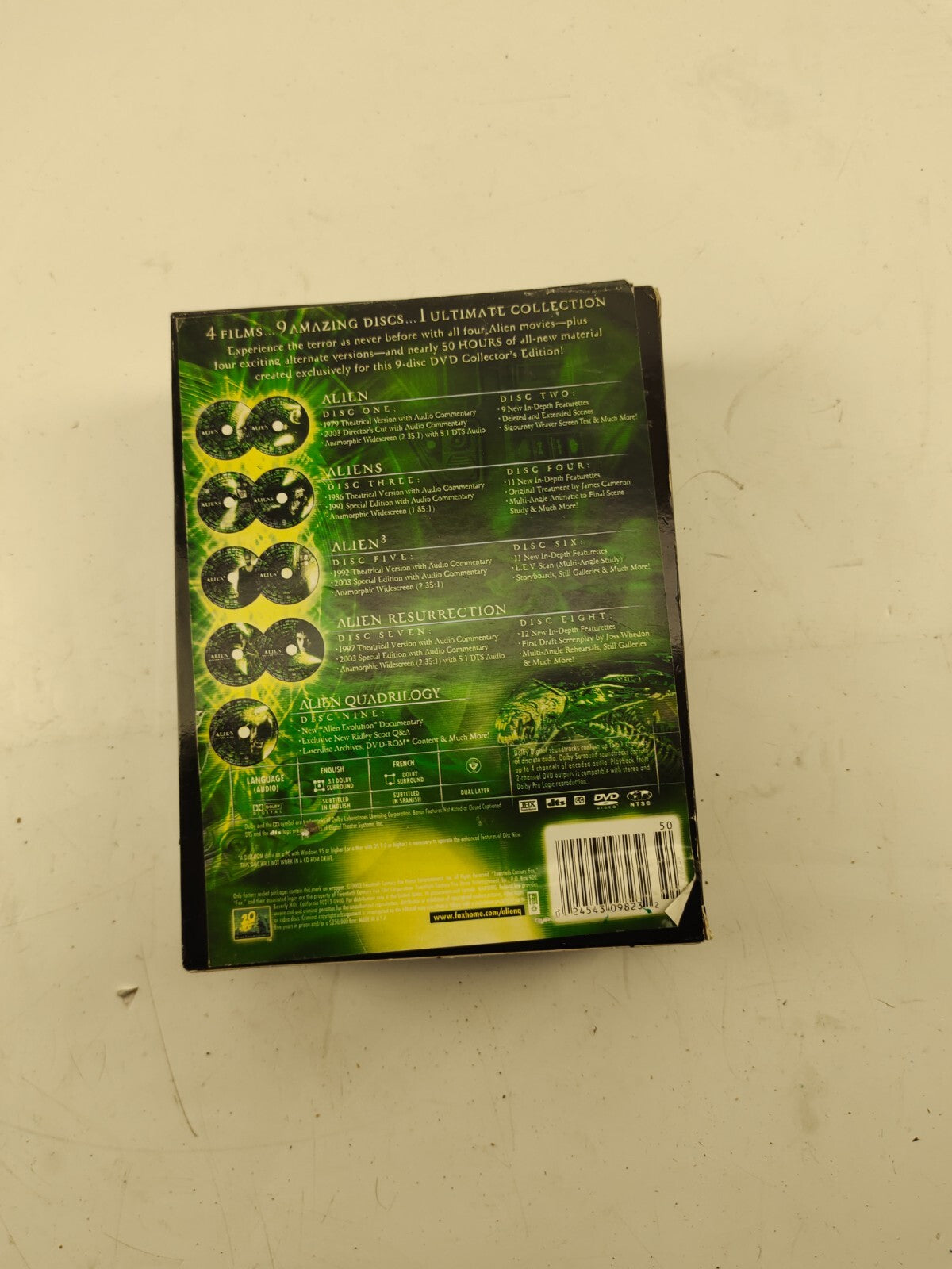 ALIEN QUADRILOGY - All Alien Movies SET DVD
