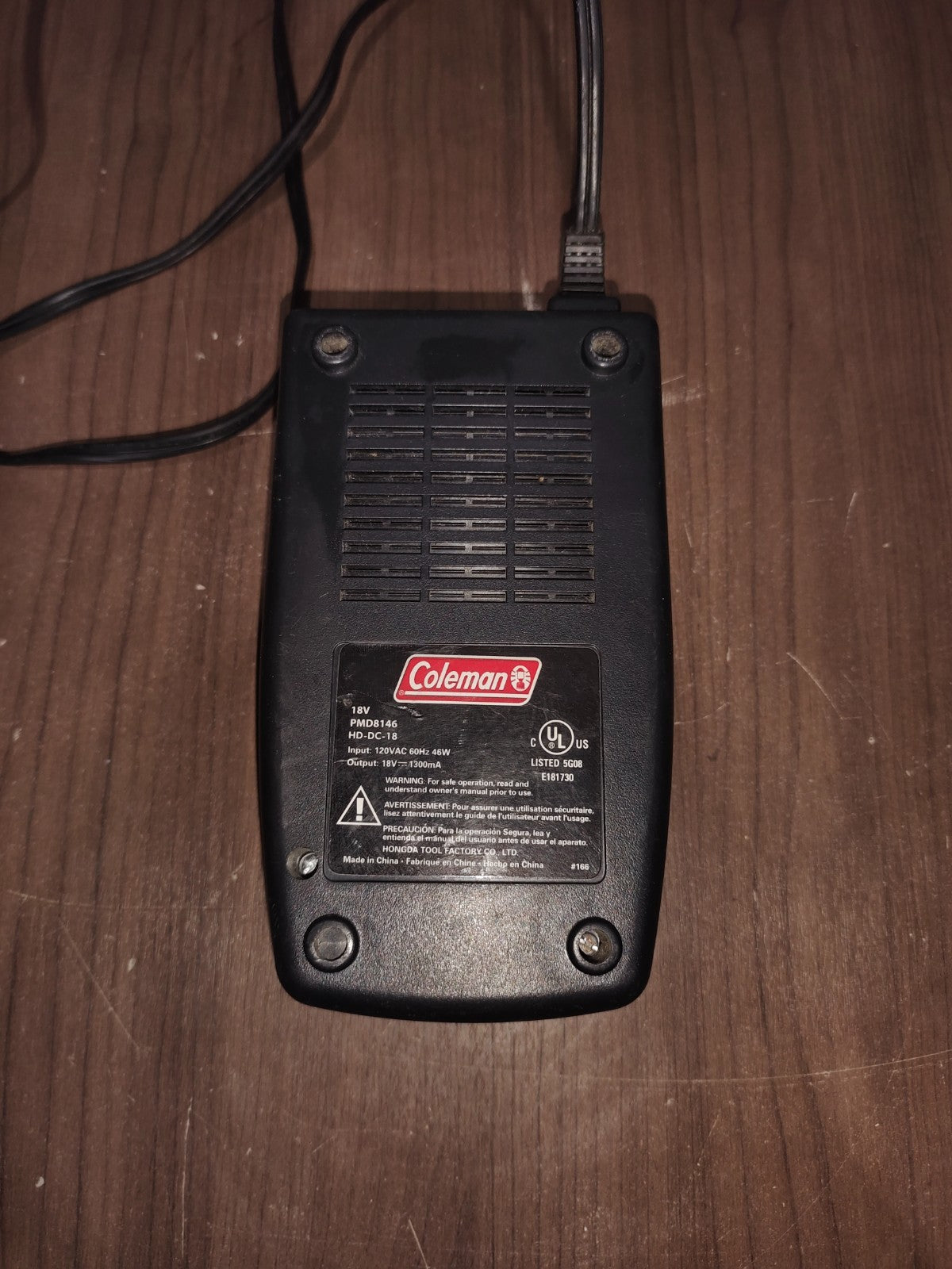 Coleman PMD8146 - 18V Battery Charger Charges - PMD8131 Battery HD-DC-18