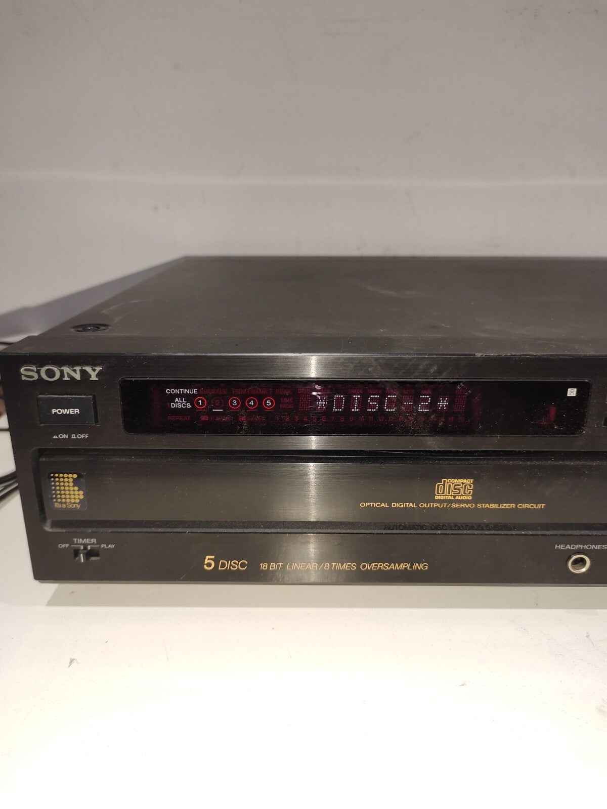 Sony CDP-C705 5 Disk CD Changer Digital Out Variable Out