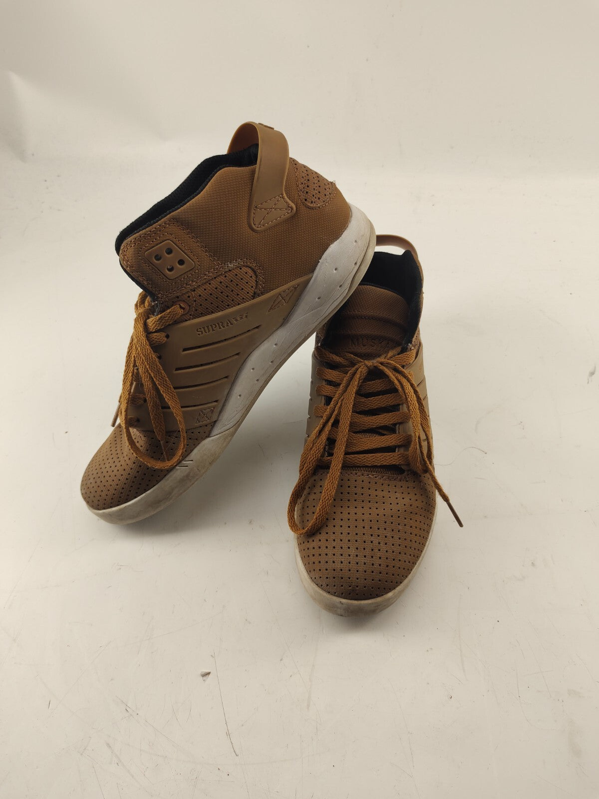 RARE SUPRA Muska 003 Yellow Gold Men’s Size 8 High Top Shoes SECRET POCKET