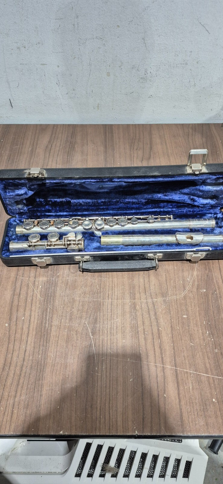 Vintage W.T. Armstrong Elkhart M2 Silver Flute C Boehm Model 104 w/ Carry Case