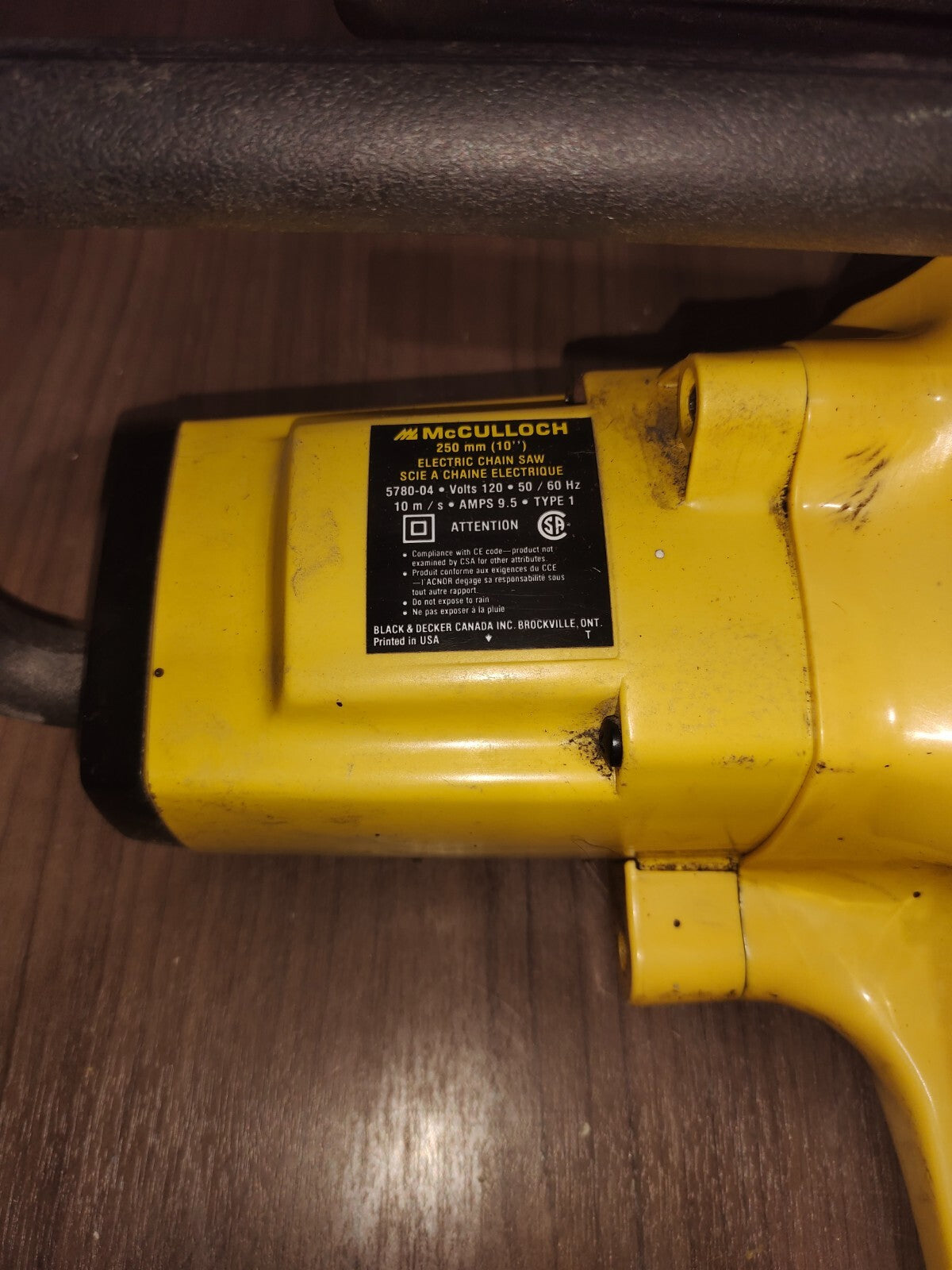 McCulloch 10'' Electric Chain Saw - 5780-04 120V - 50/60Hz