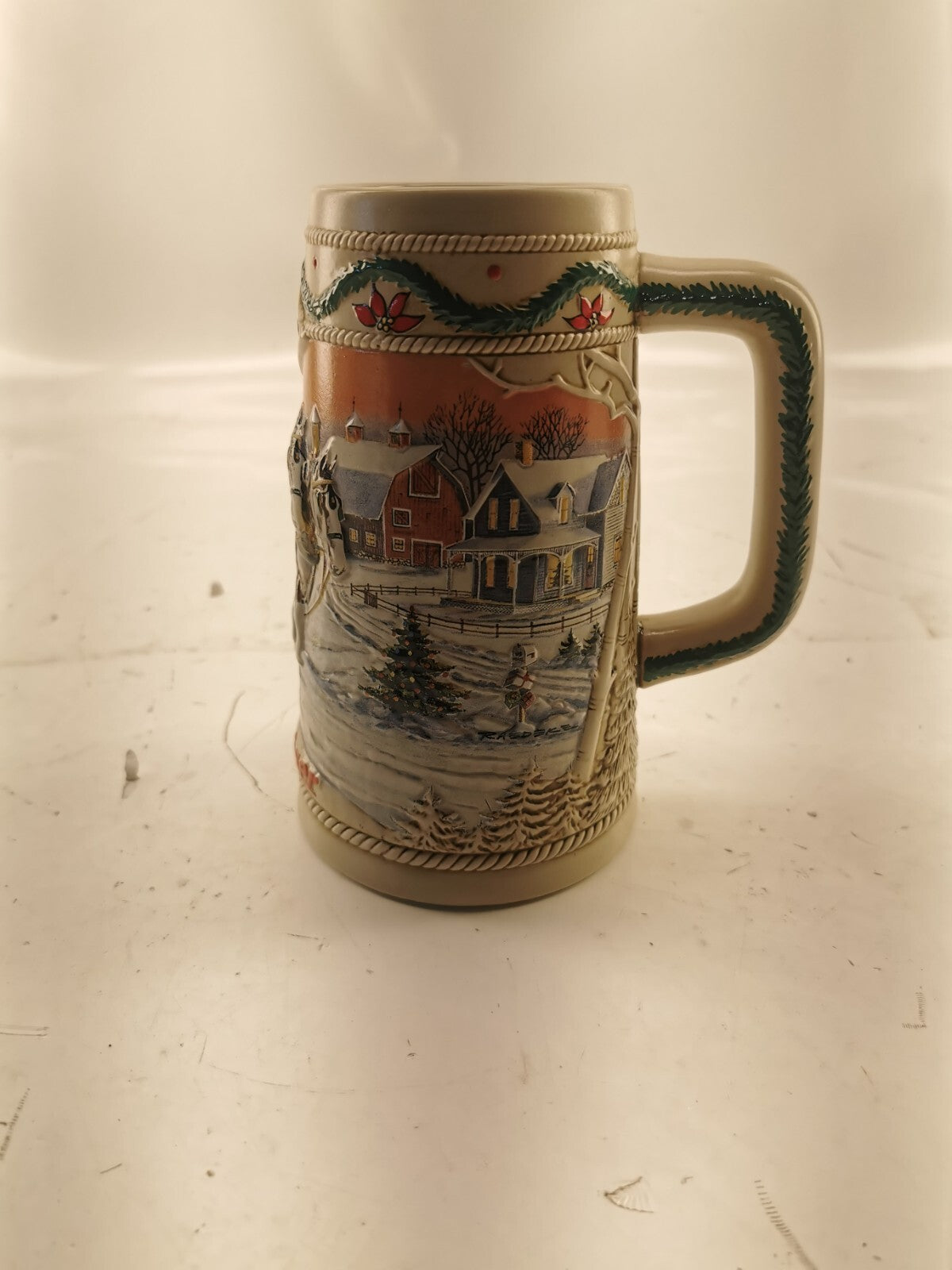 1996 Budweiser Holiday Collectible Stein American Homestead