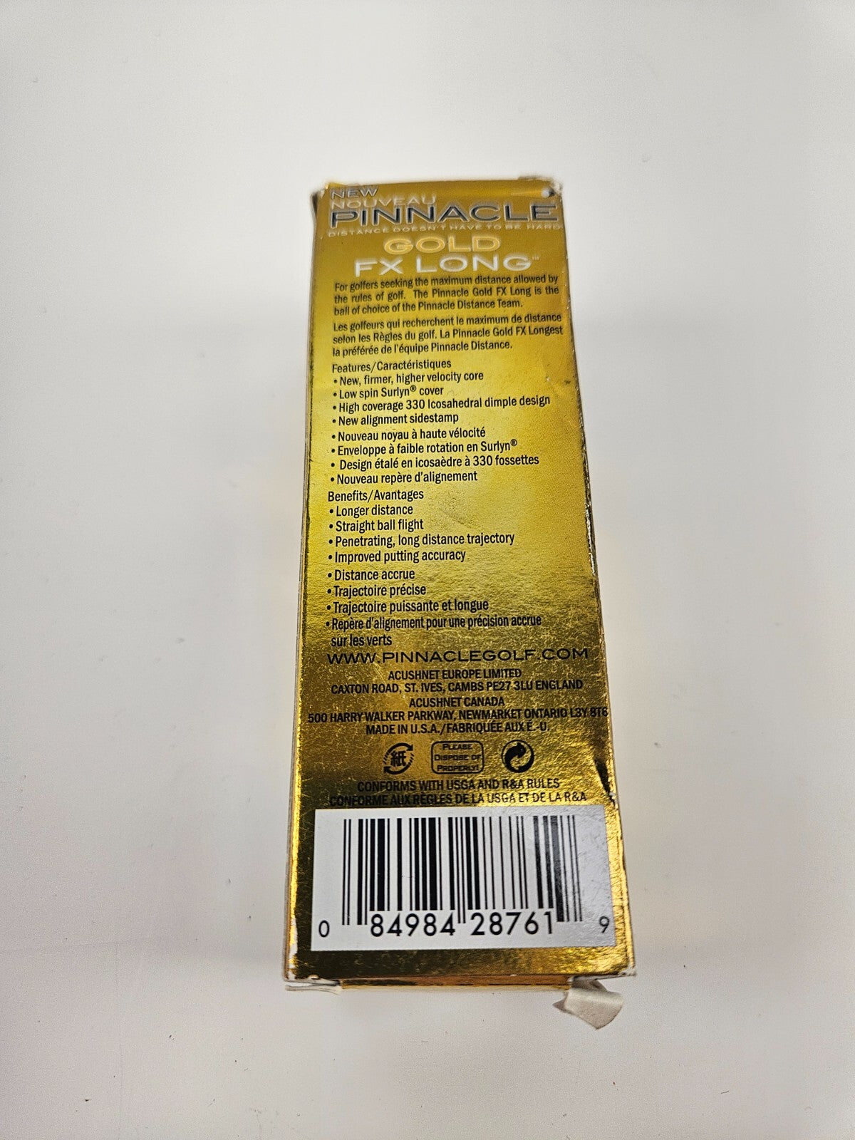 Finnacle Gold FX Long Golf Balls - Pack of 3