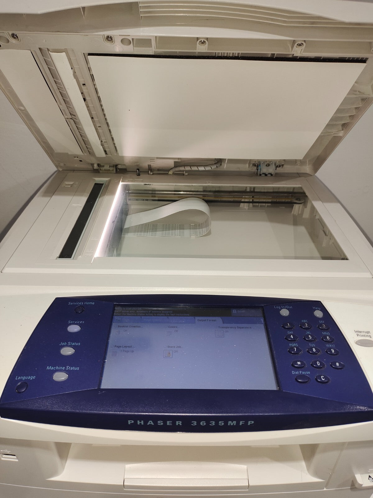 Xerox Phaser 3635MFP MFP Printer Fax Scan Copy USB LAN 7" Color LCD Touch