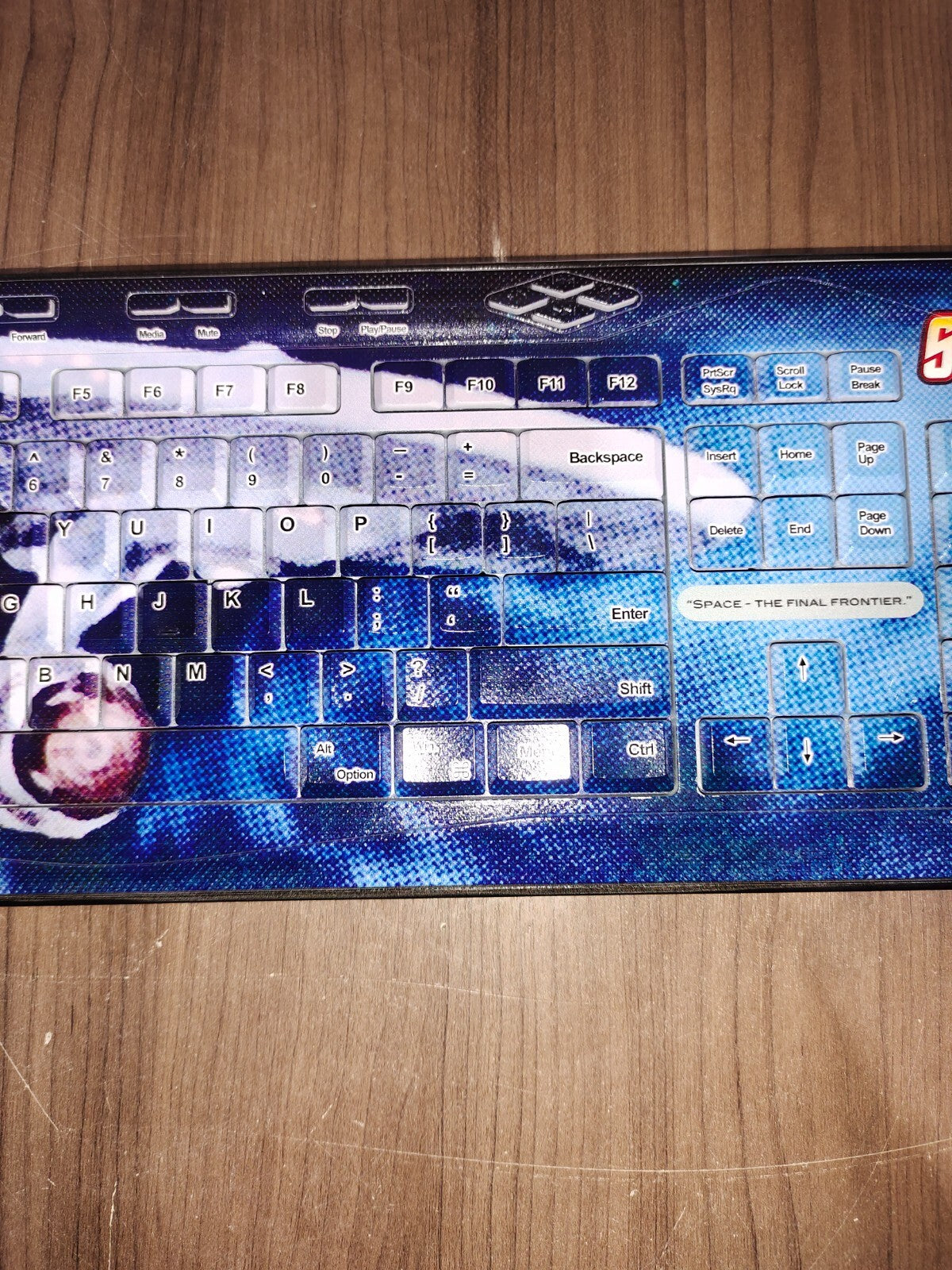 Rare Star Trek - Keyscaper Wired Keyboard Blue Black NCAA TK-501