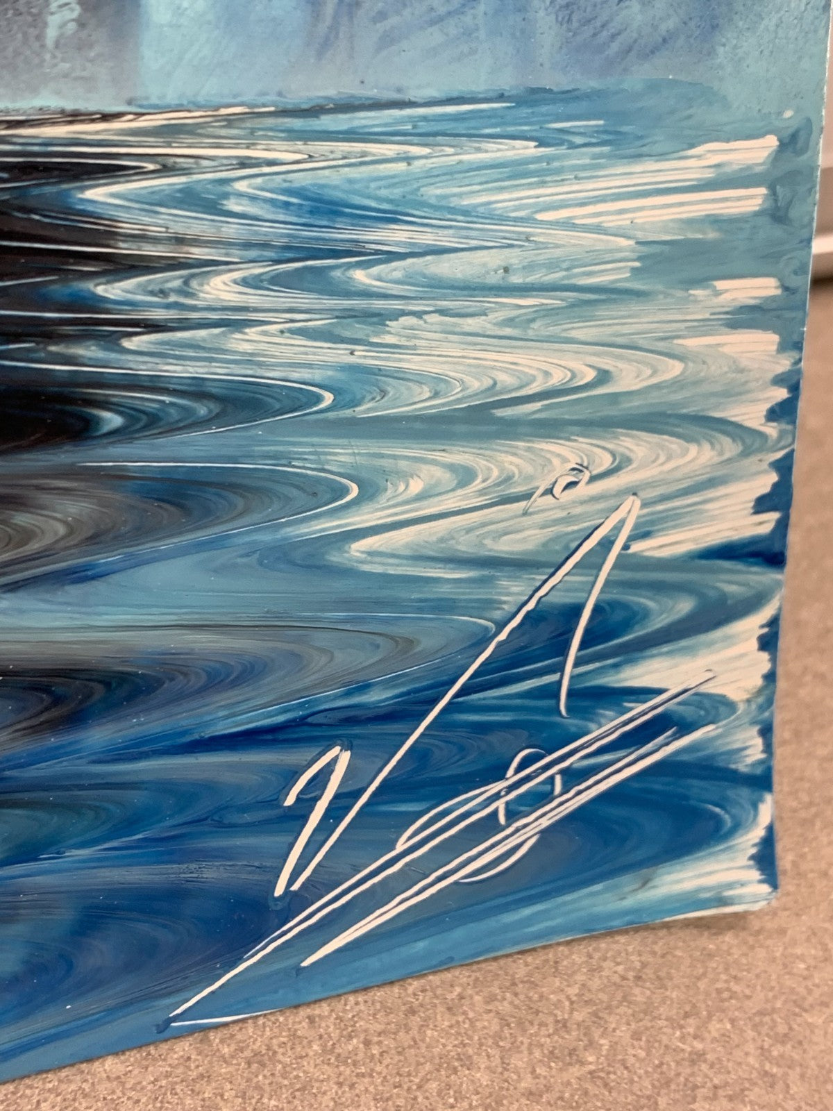 Beautiful hand painted piece of spray paint art