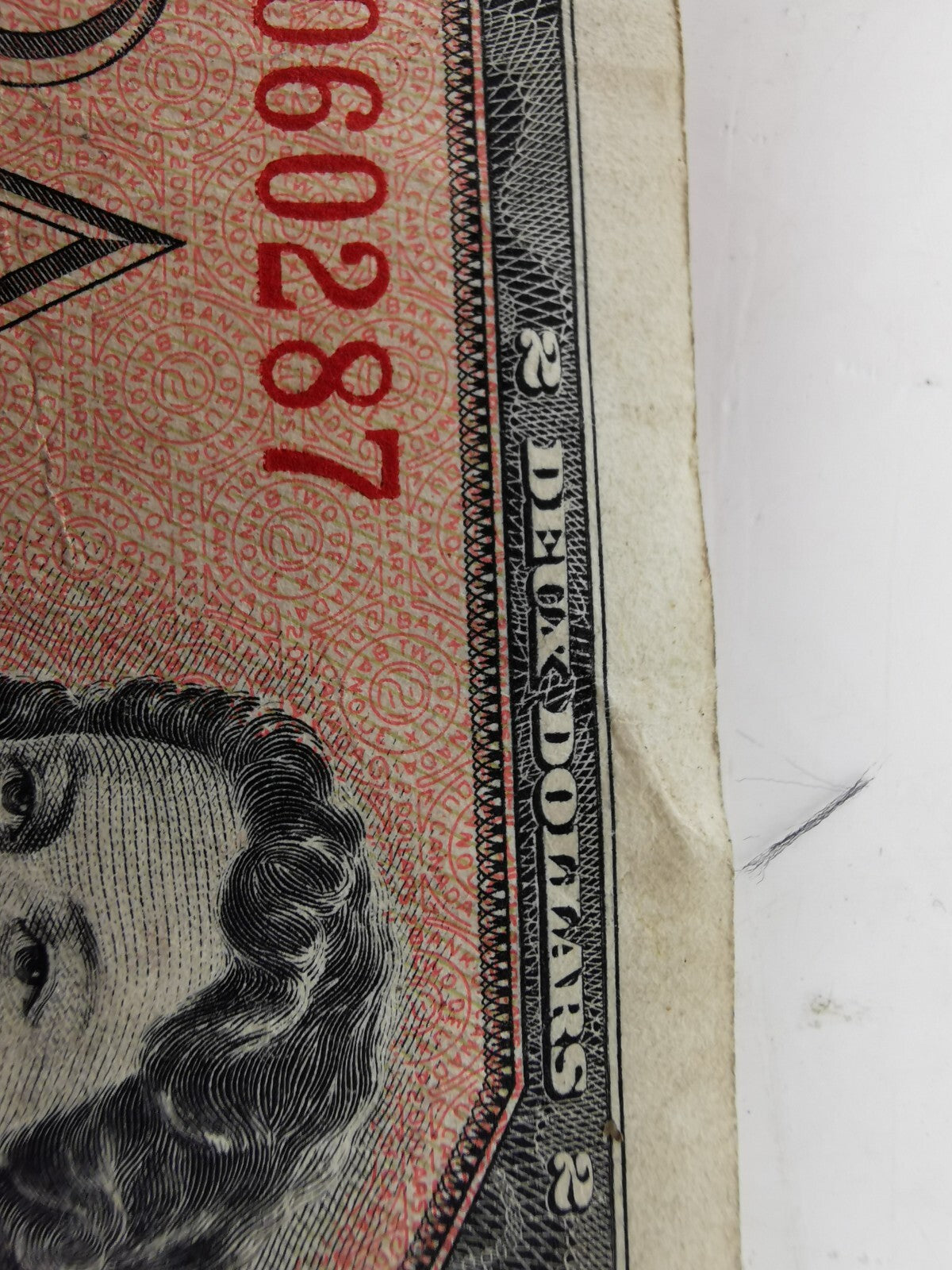 1954 Canadian 2 dollar bill.