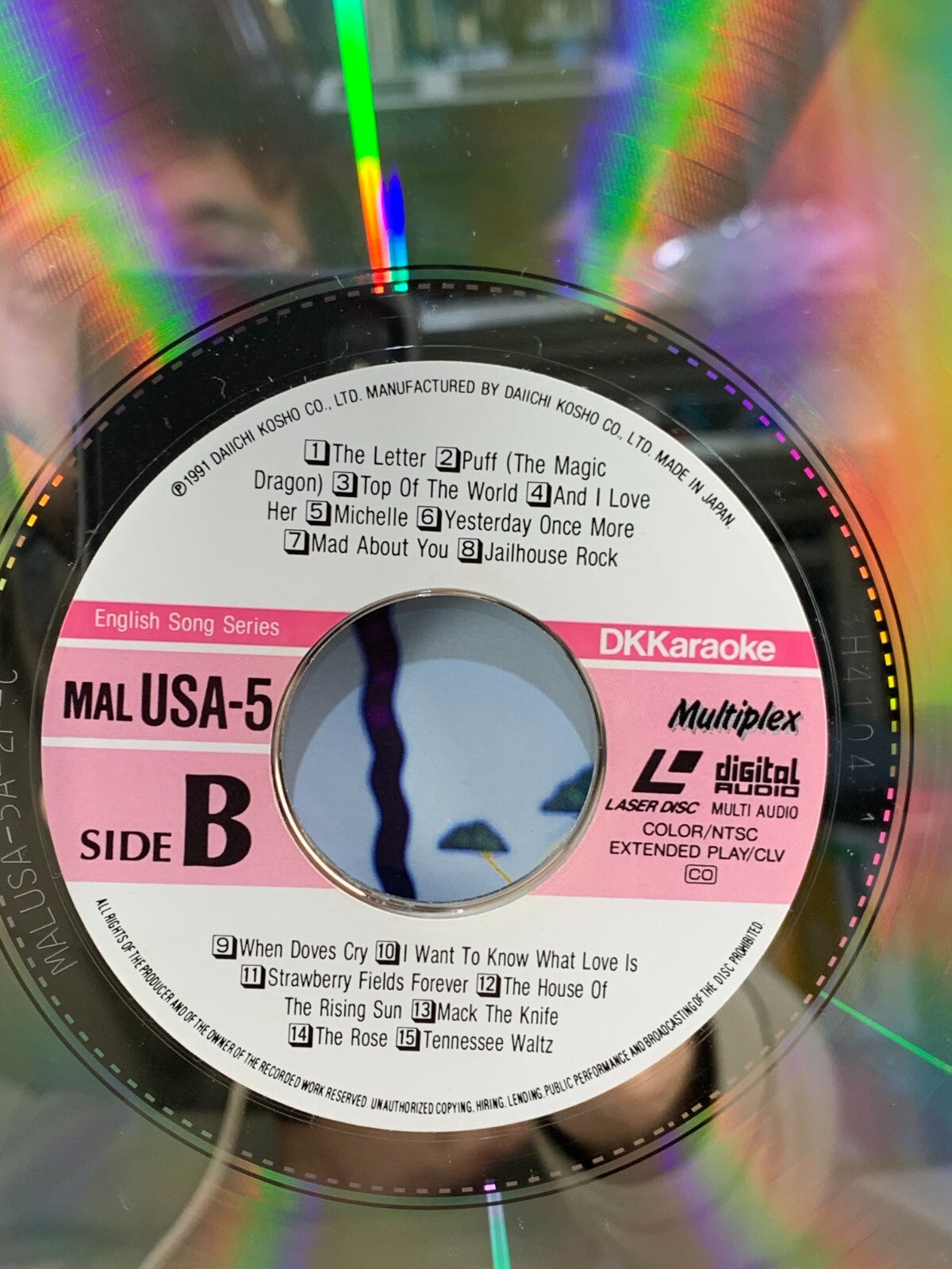 DK KARAOKE American Song Series Laserdisc LD MAL USA-5 Multiplex Laser Disc
