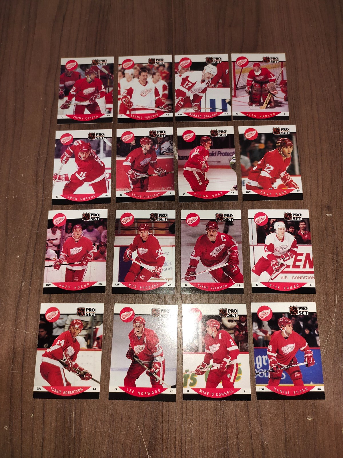 Rare Collectible NHL - Detroit Red Wings Cards PRO-SET - Set of 16 Cards