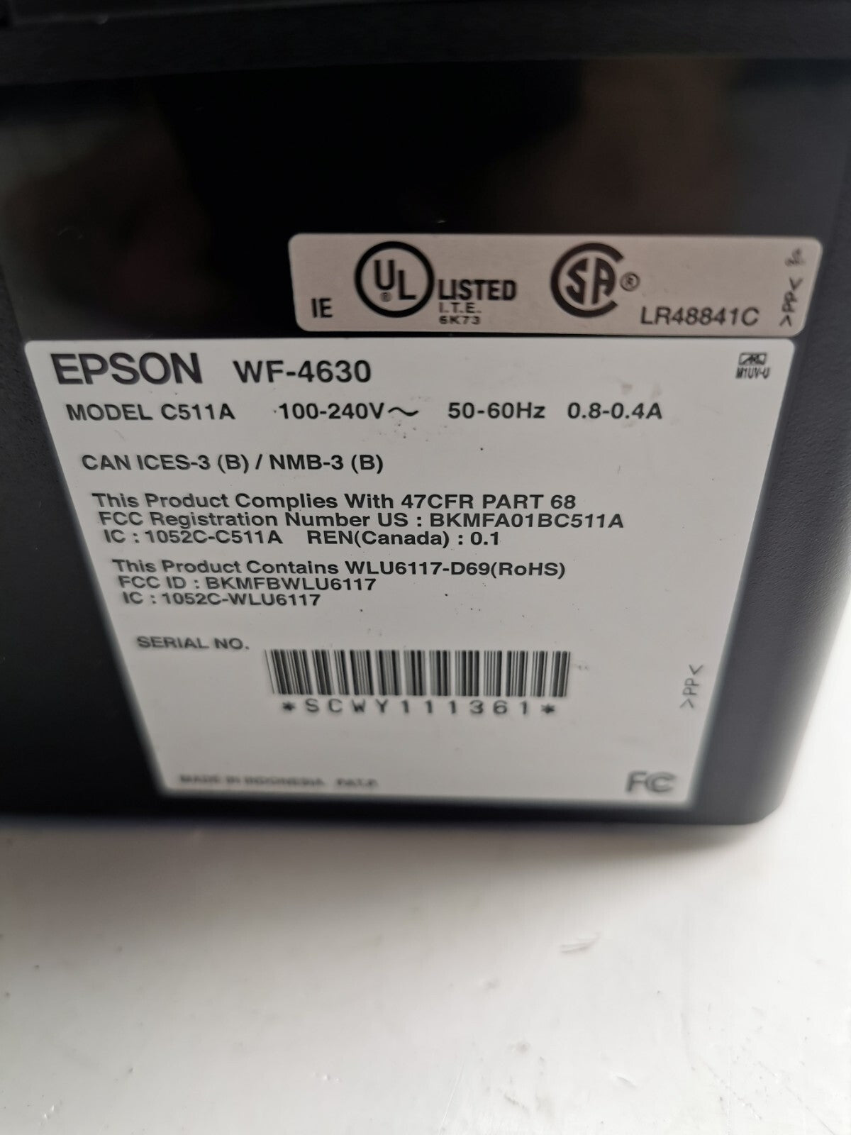 Epson WF-4630 All-In-One Inkjet Printer