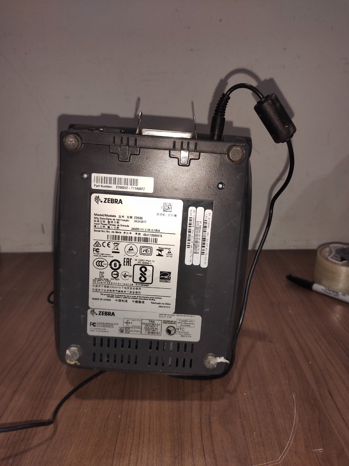 Zebra ZD500 Desktop Direct Thermal Transfer Printer (ZD50043-T01200FZ) - 2