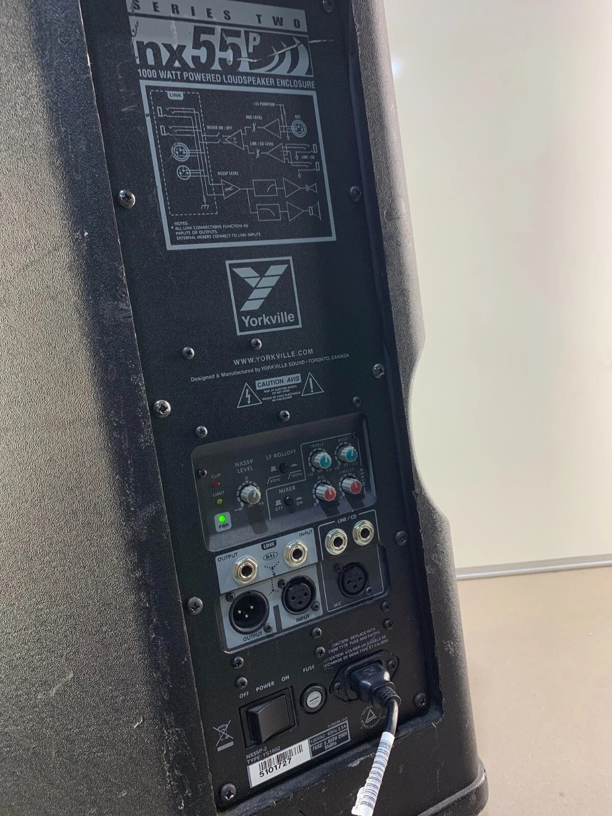 Yorkville NX55P-2 1000 Watt Powered Loudspeaker - 12"