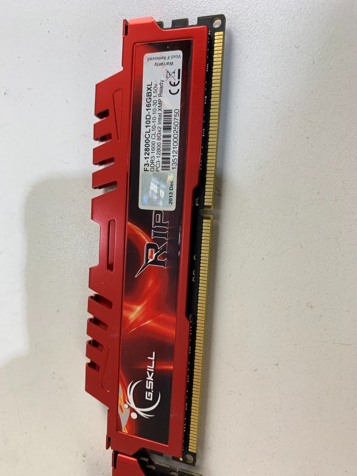 16GB G.Skill F3-12800CL10D-16GBXL1600MHz RipjawsX Series for Intel/AMD Dual kit